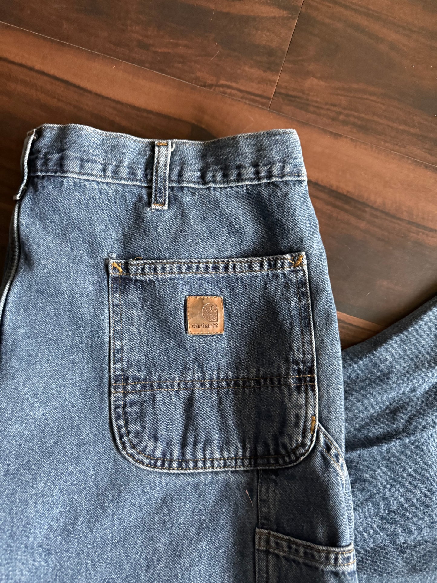 Vintage Carhartt Carpenter Blue Denim Jeans- 37x34