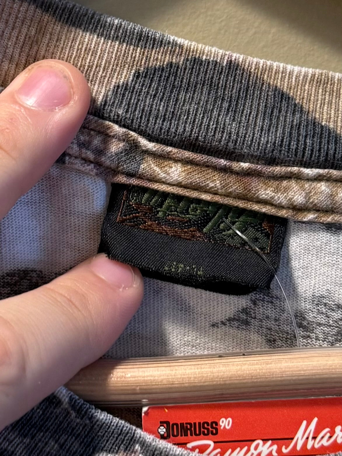 Vintage Mossy Oak Forest Floor Tree Camo Long-Sleeve Pocket T-Shirt- XL