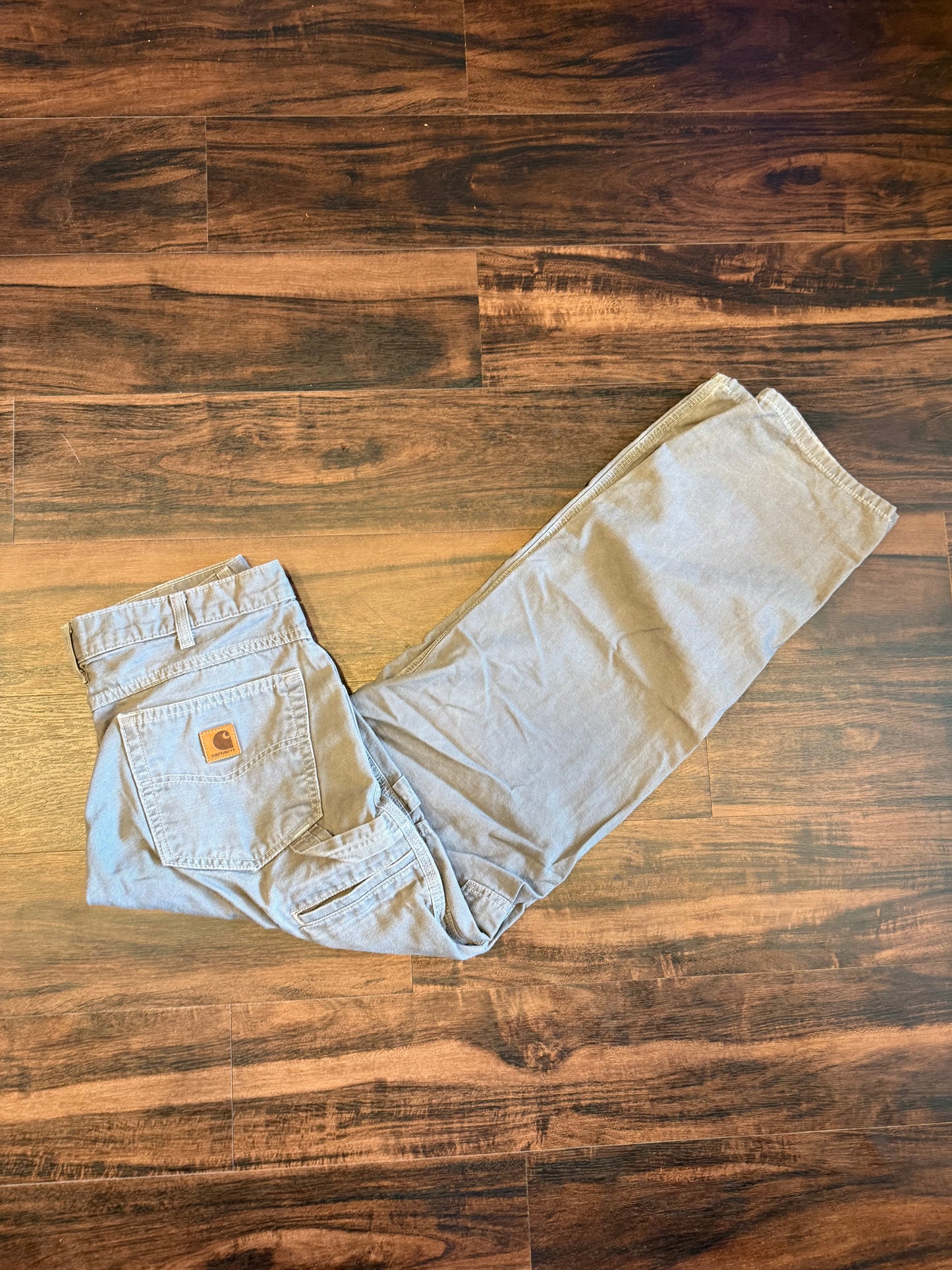 Vintage Carhartt Gray Canvas Carpenter Pants- 32x32