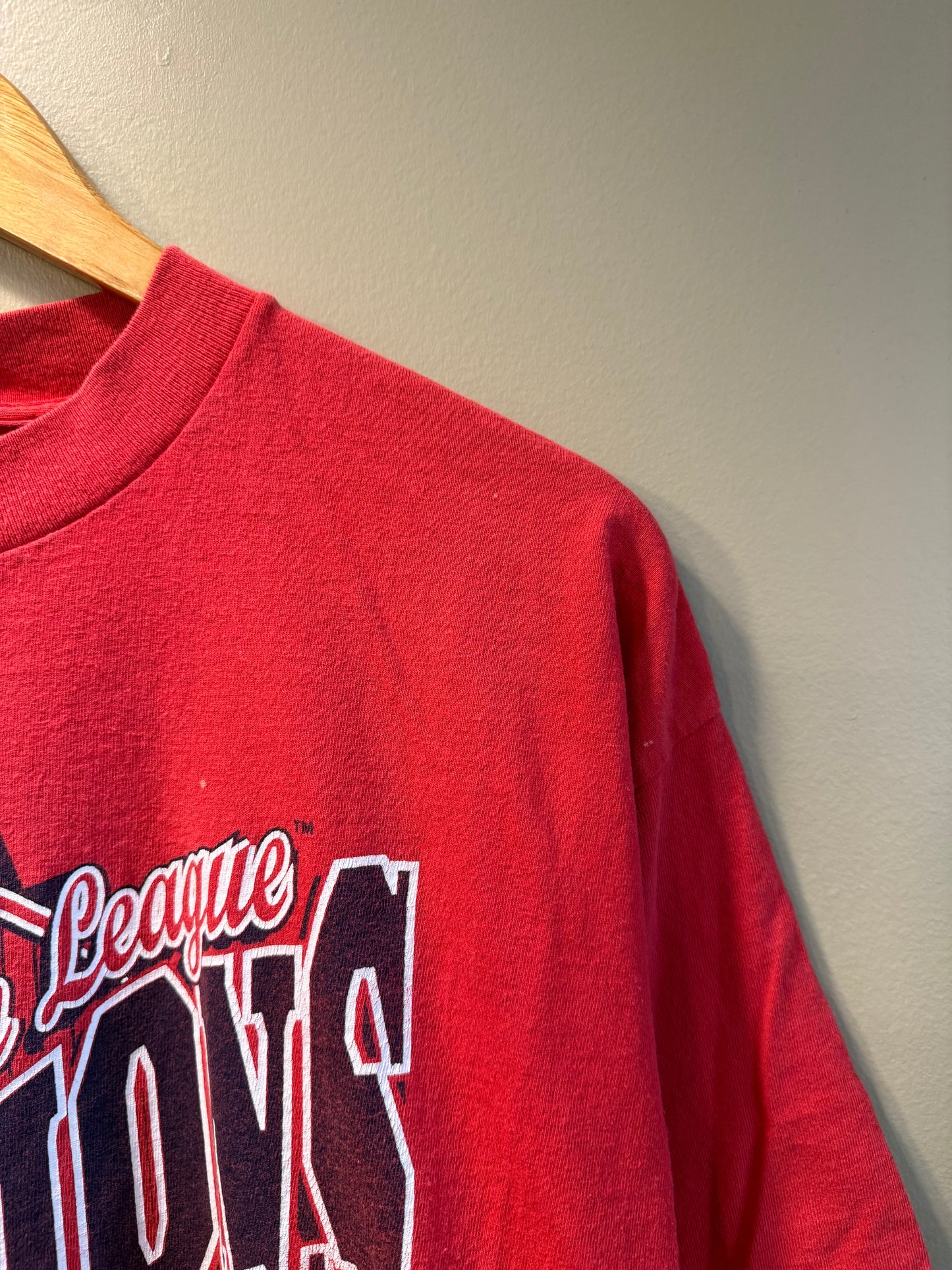 Vintage Cleveland Indians American League Champions Red T-Shirt- XL