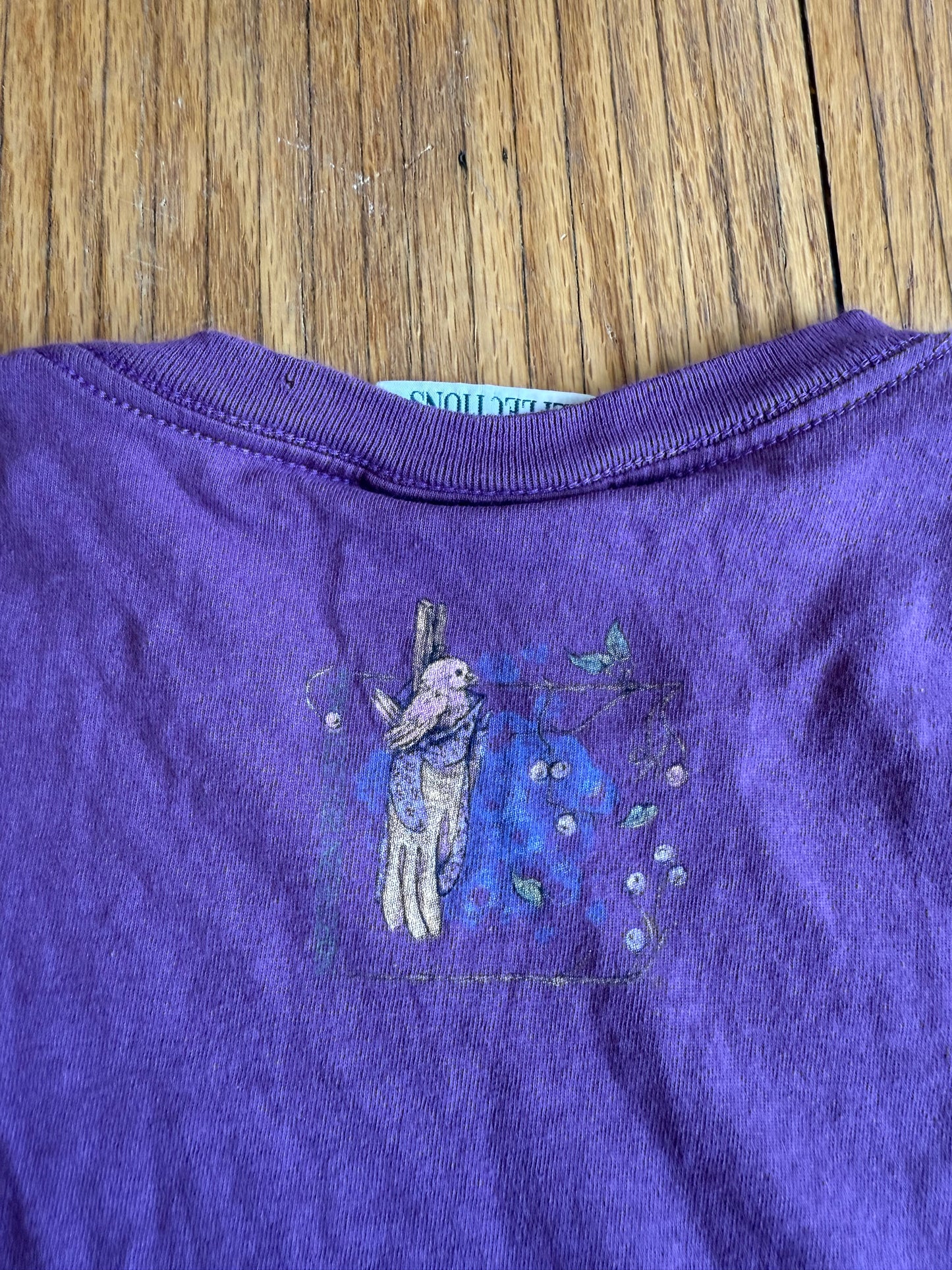 Vintage Northern Reflections Bird House Nature Purple T-Shirt- M