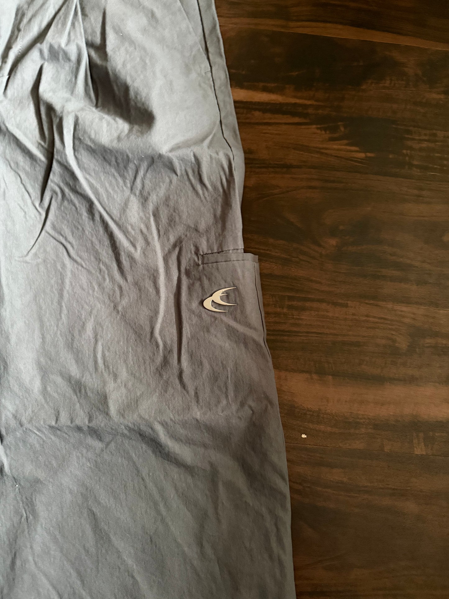 Scuffers Modern Gray Pleated Wide Leg Trousers- 30x30