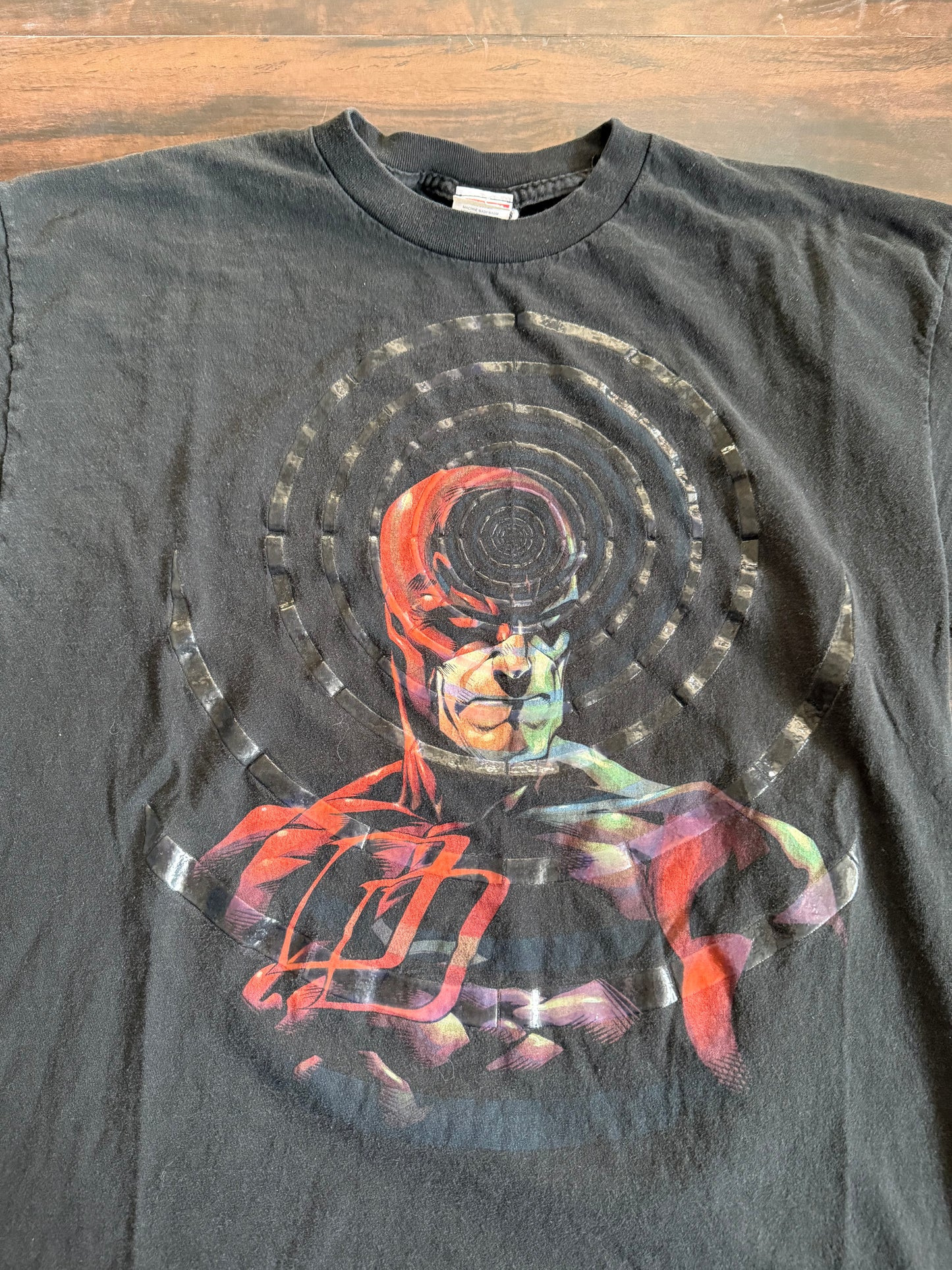 Vintage Marvel Dare Devil 3D Print T-Shirt- L