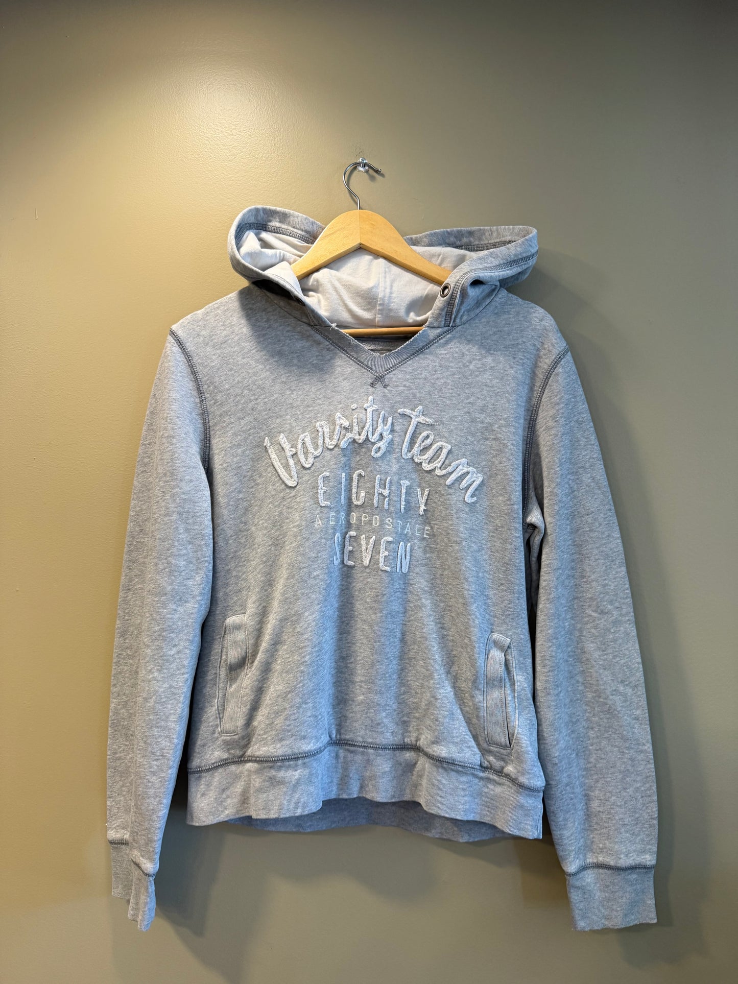 Vintage Y2K Aeropostale Gray Women’s Hoodie Sweatshirt- L