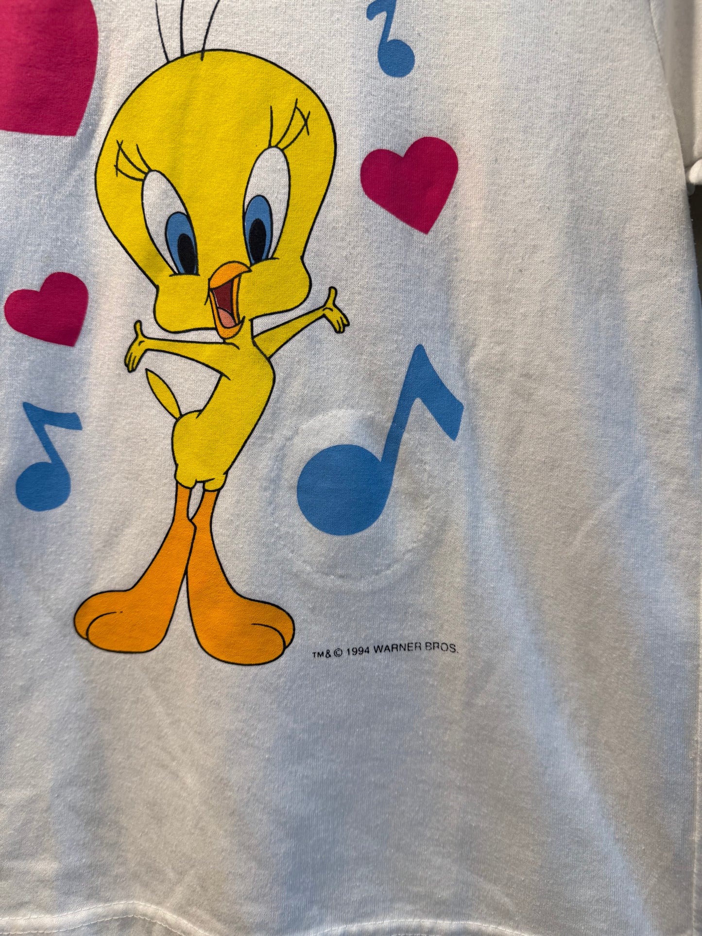 Vintage Tweety Bird Looney Tunes Baby Tee T-Shirt- S