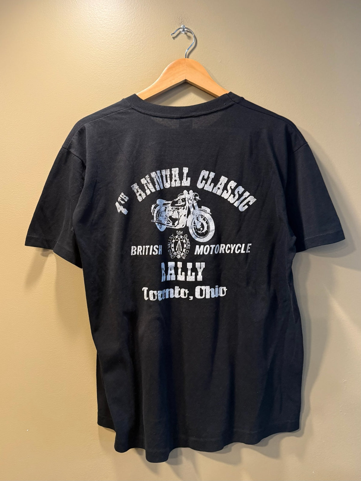 Vintage British Motorcycle Rally T-Shirt - L