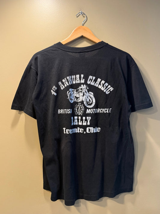 Vintage British Motorcycle Rally T-Shirt - L
