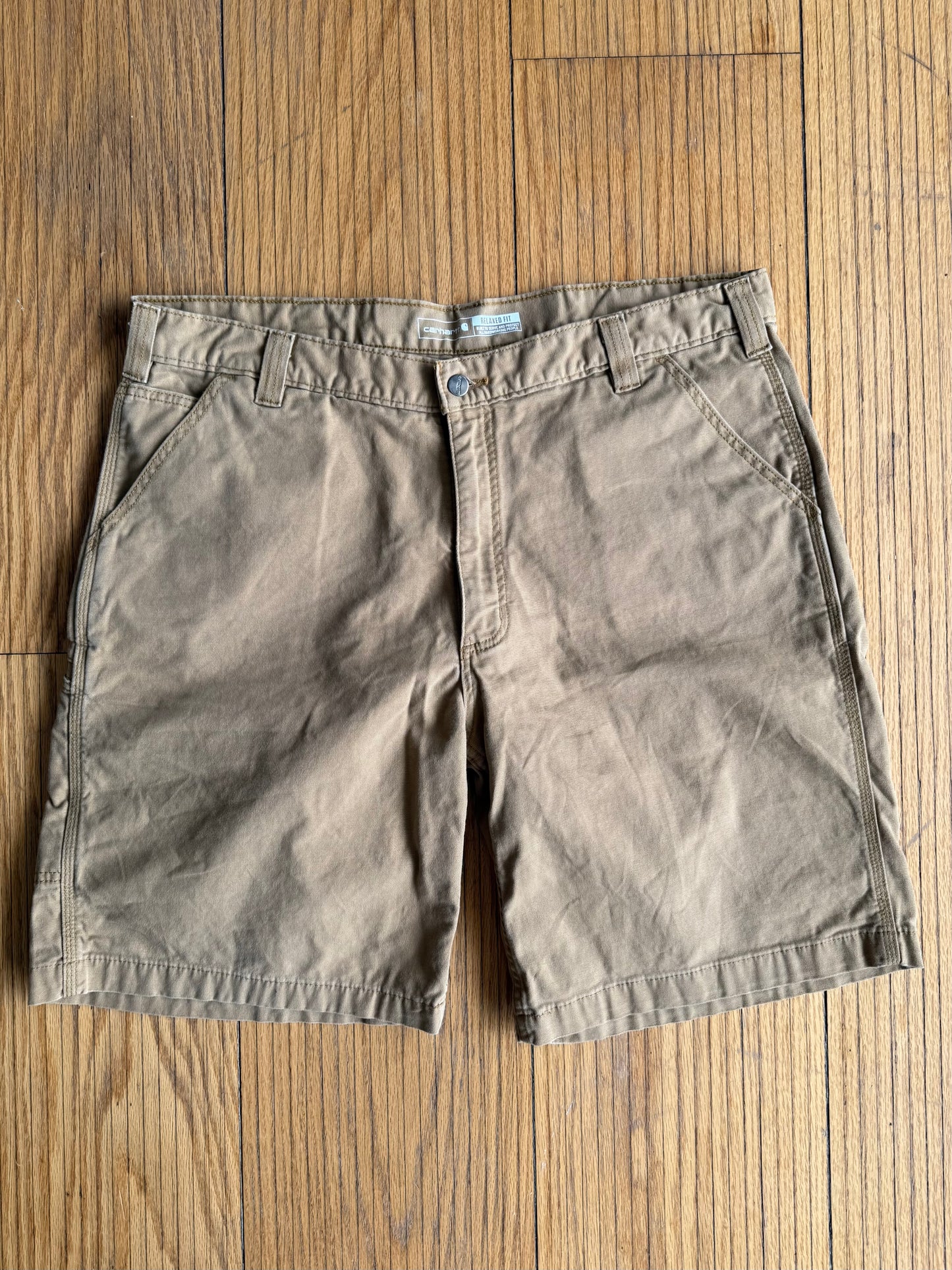 Vintage Carhartt Tan Duck Canvas Shorts- 38