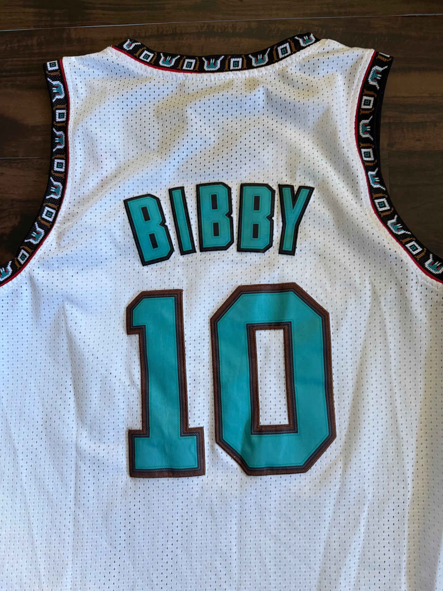 Hardwood Classics Vancouver Grizzlies Mike Bibby White NBA Jersey- S