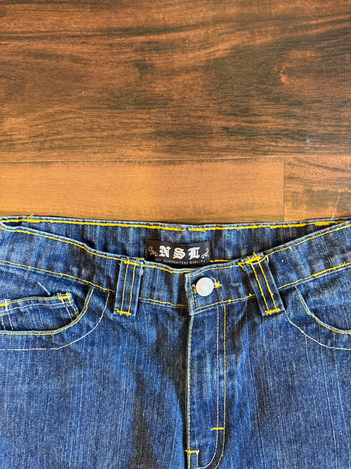 Vintage NSI Embroidered Streetwear Denim Jean Shorts- 27