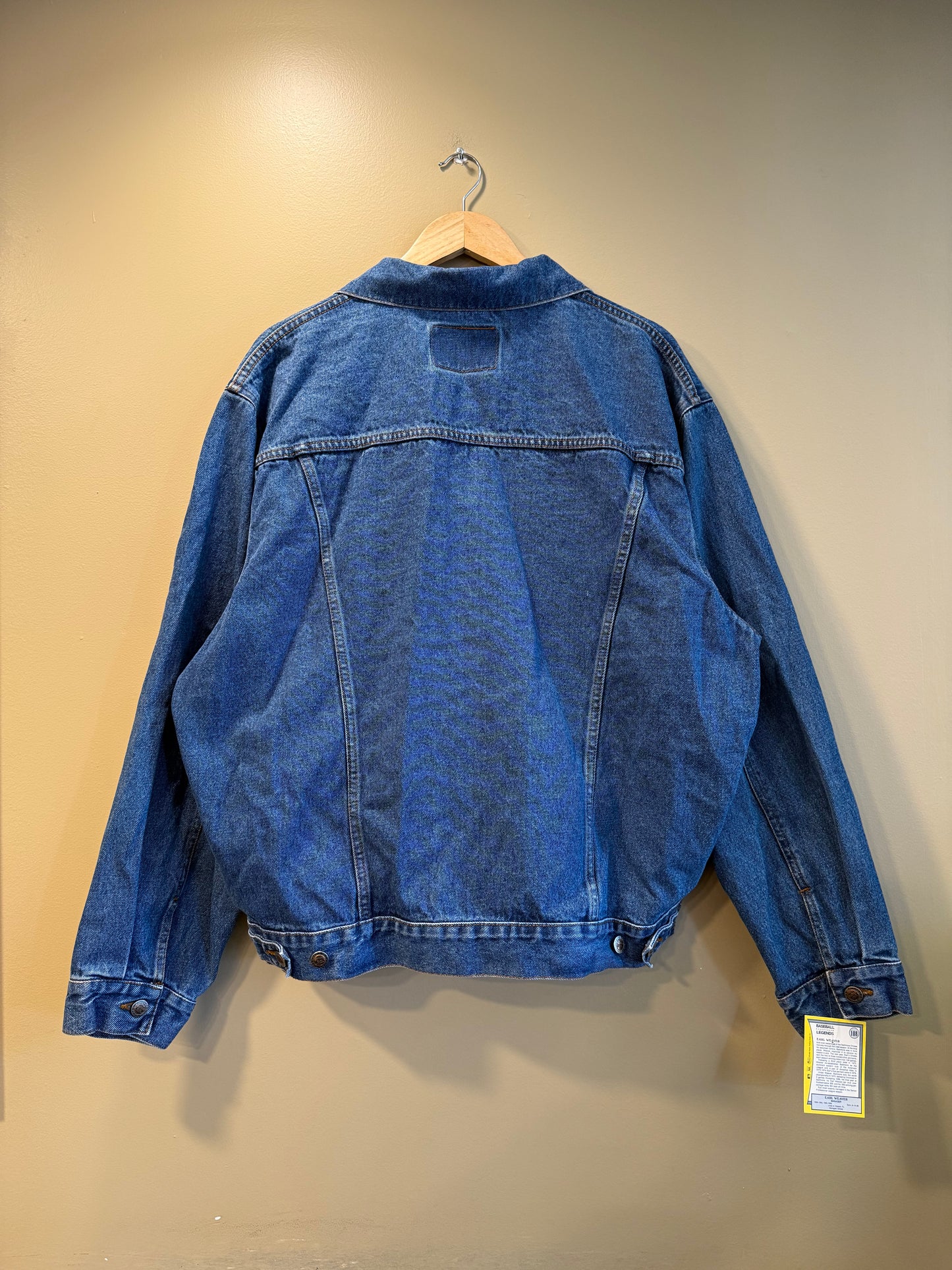 Vintage Route 66 Dark Wash Denim Jacket- L