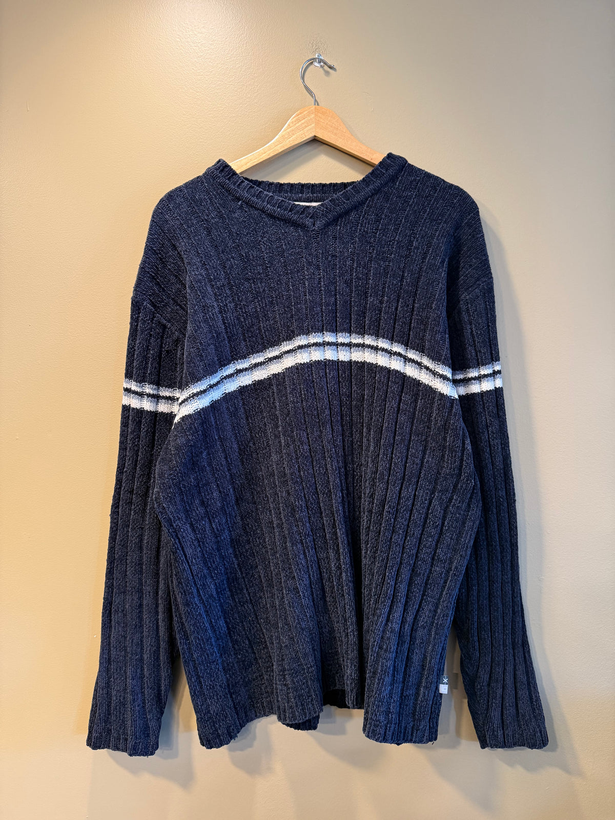 Vintage Xtreme Gear Striped Ribbed Sweater- XL