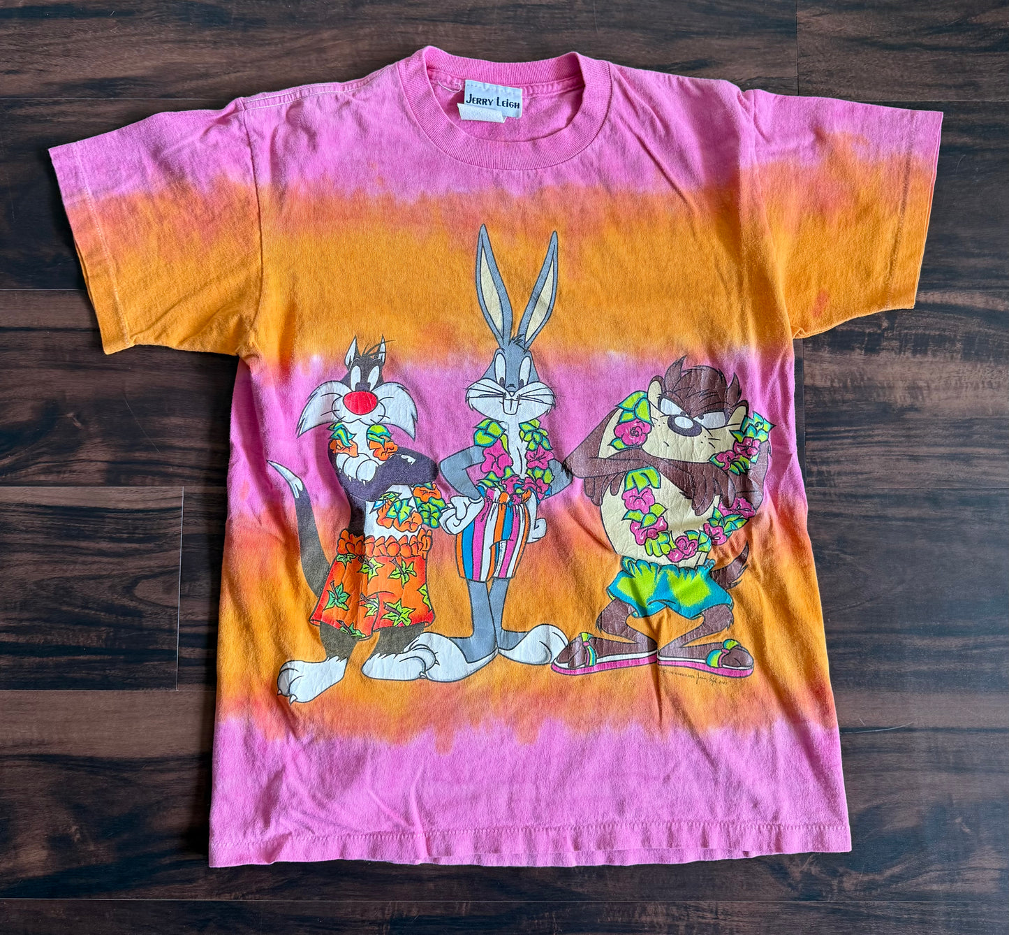 Vintage Looney Tunes Tropical Vacation Tie Dye T-Shirt- M