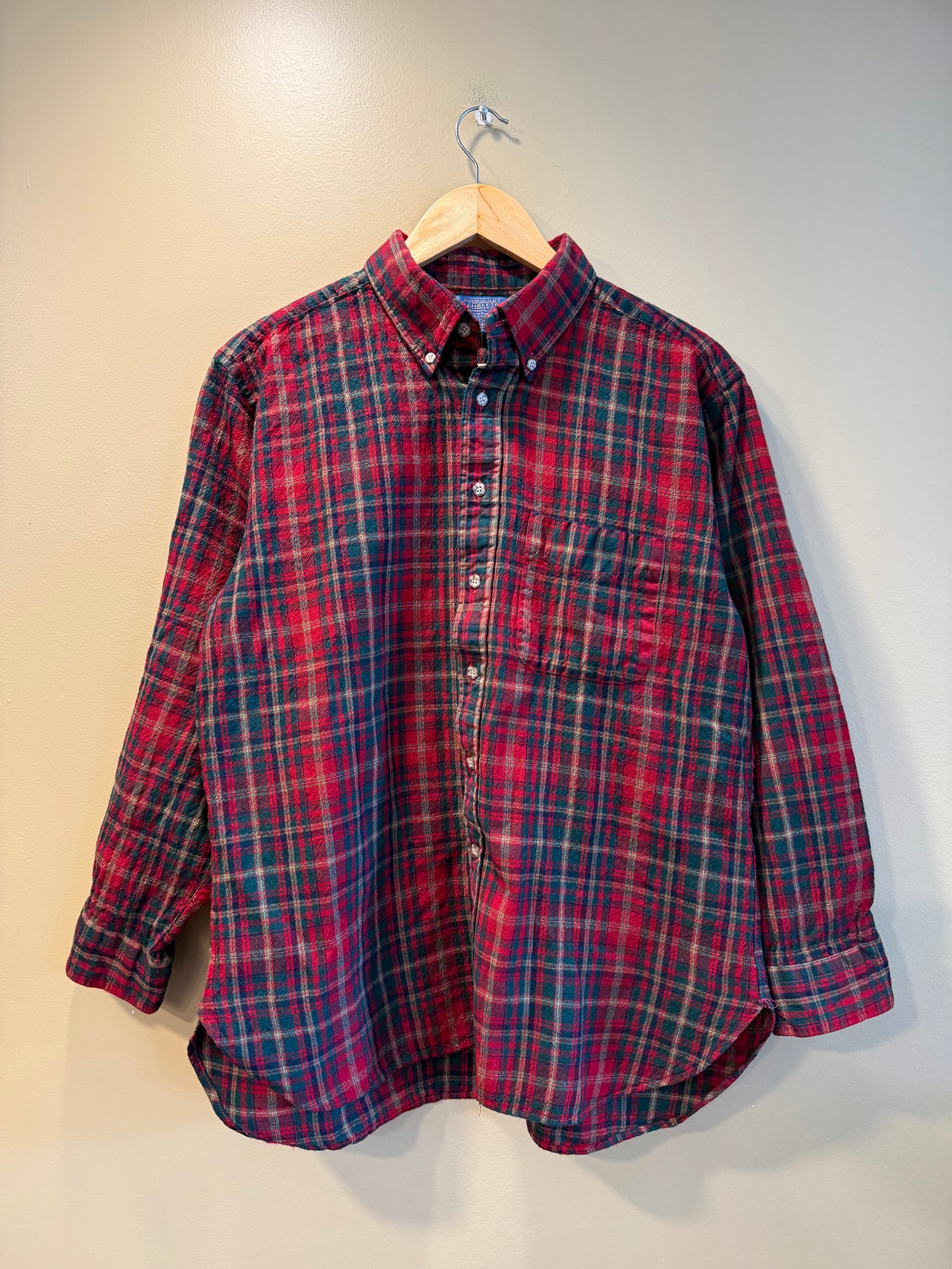 Vintage Pendleton Red Checkered Wool Flannel Shirt- L/XL