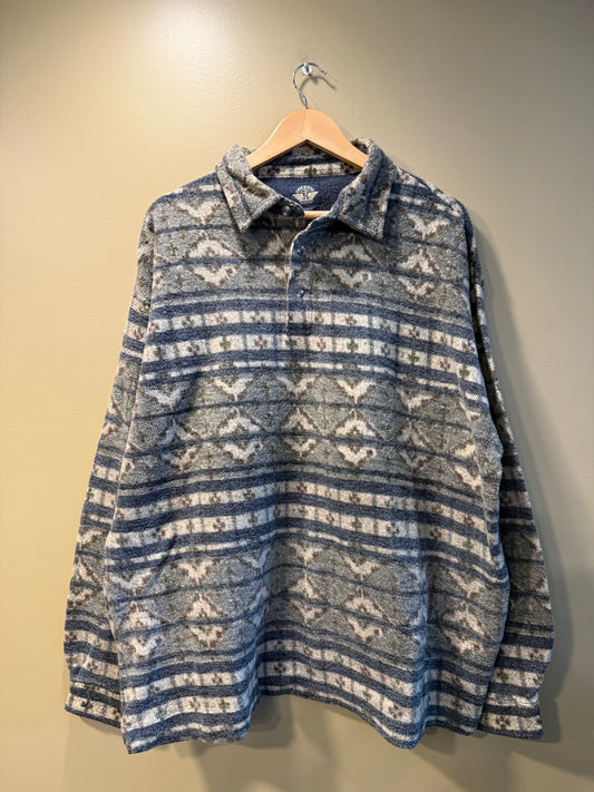 Vintage Dockers Fleece Aztec Button-Up Longsleeve Shirt