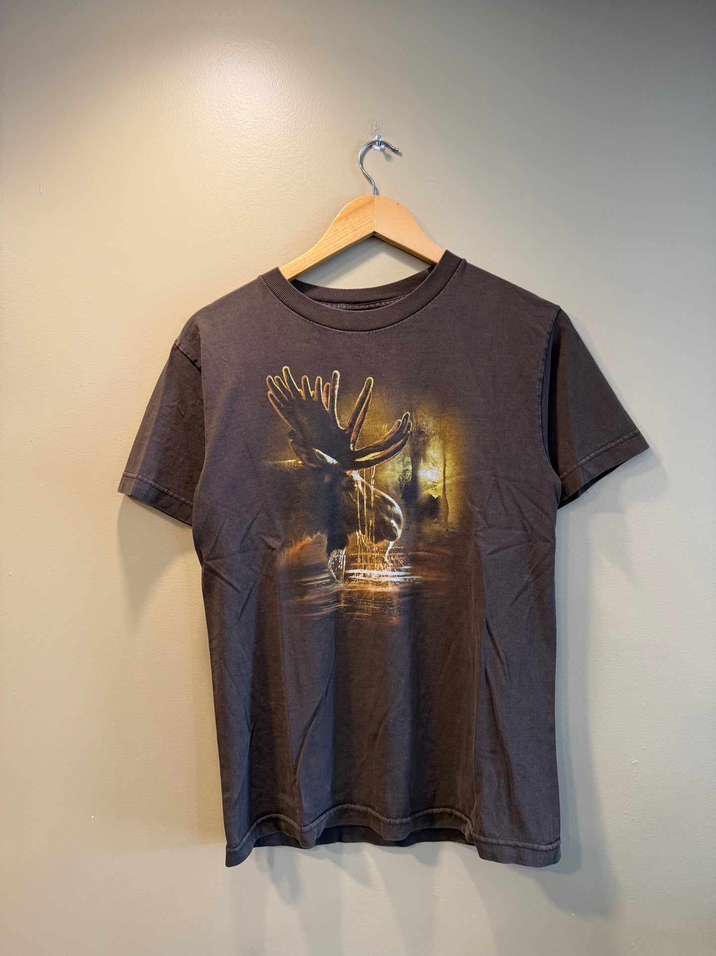 Vintage Moose Nature Brown T-Shirt- S