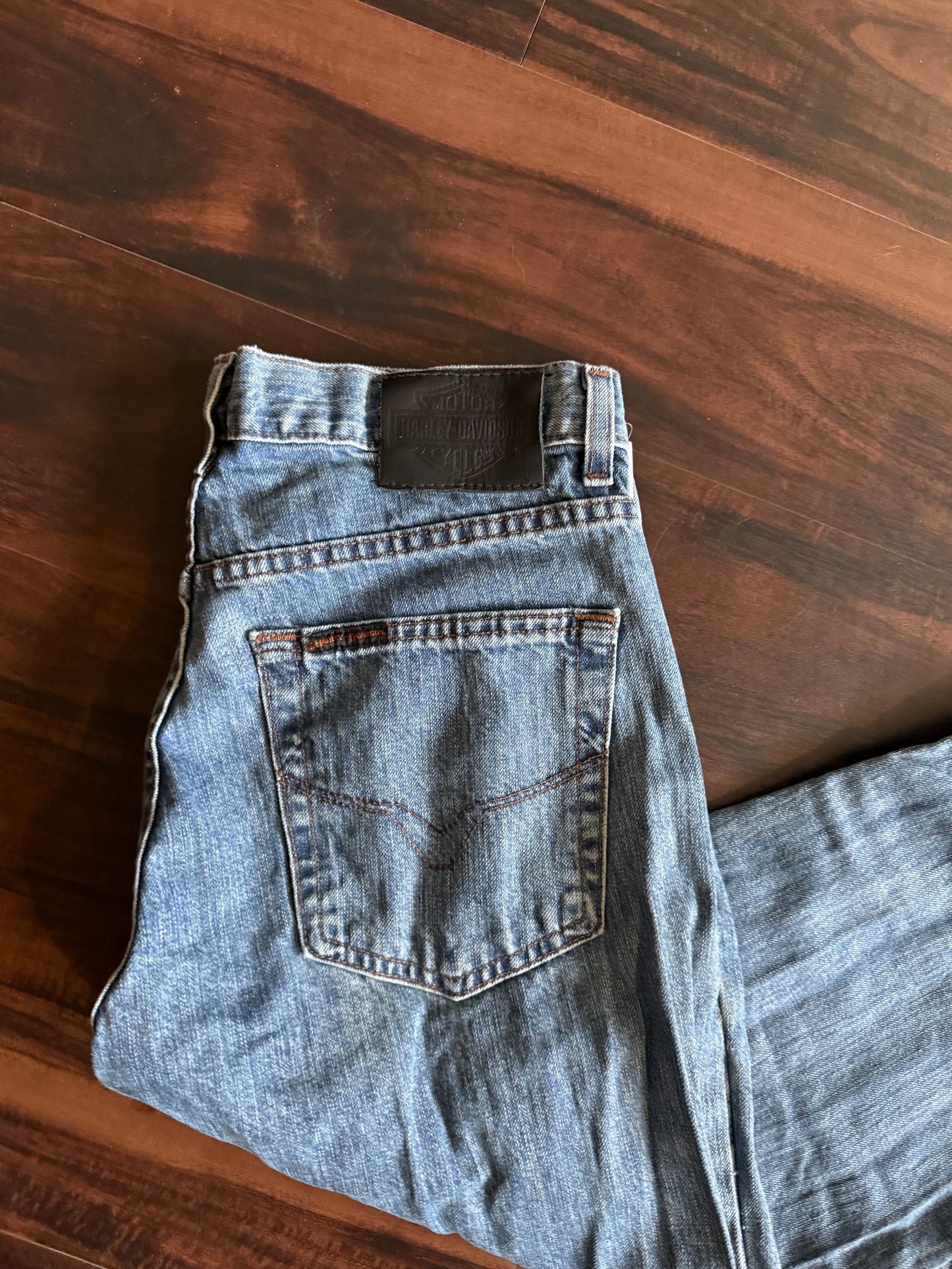Vintage Harley Davidson Light Wash Denim Jeans- 32x33