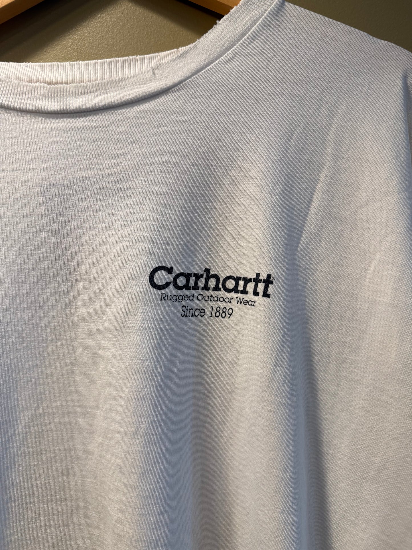 Vintage Carhartt Plain Logo White T-Shirt- XXL