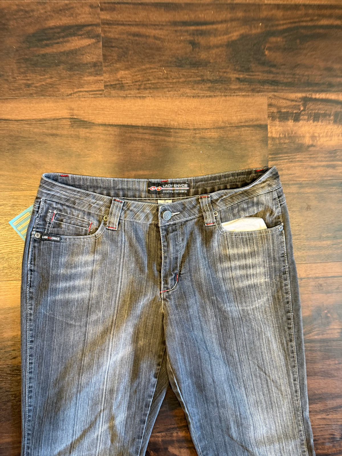 Vintage Lady ENYCE Black Flared Low Rise Jeans- 32x32