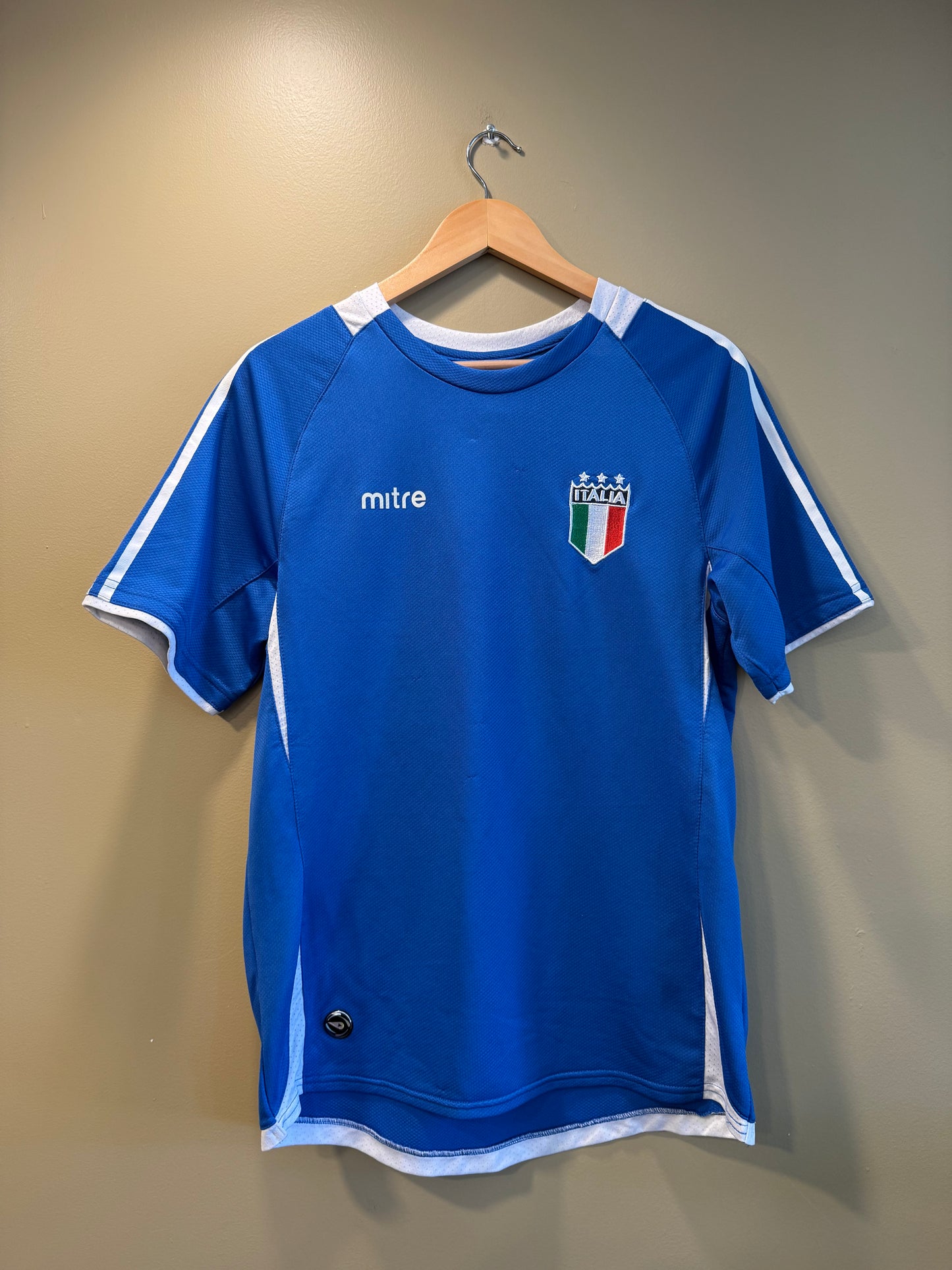 Vintage Mitre Italia National Team Blue Soccer Jersey- M/L
