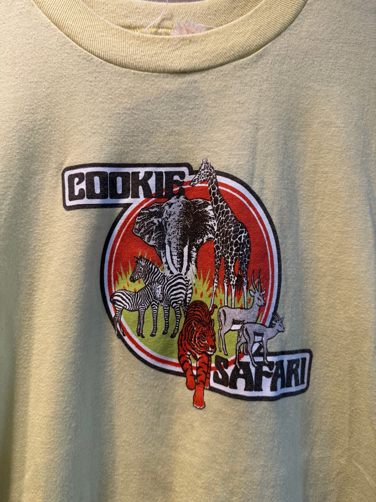 Vintage Cookie Safari Yellow T-Shirt- S/M