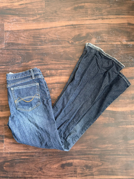 Vintage Mossimo Dark Wash Flared Denim Jeans- 31x32