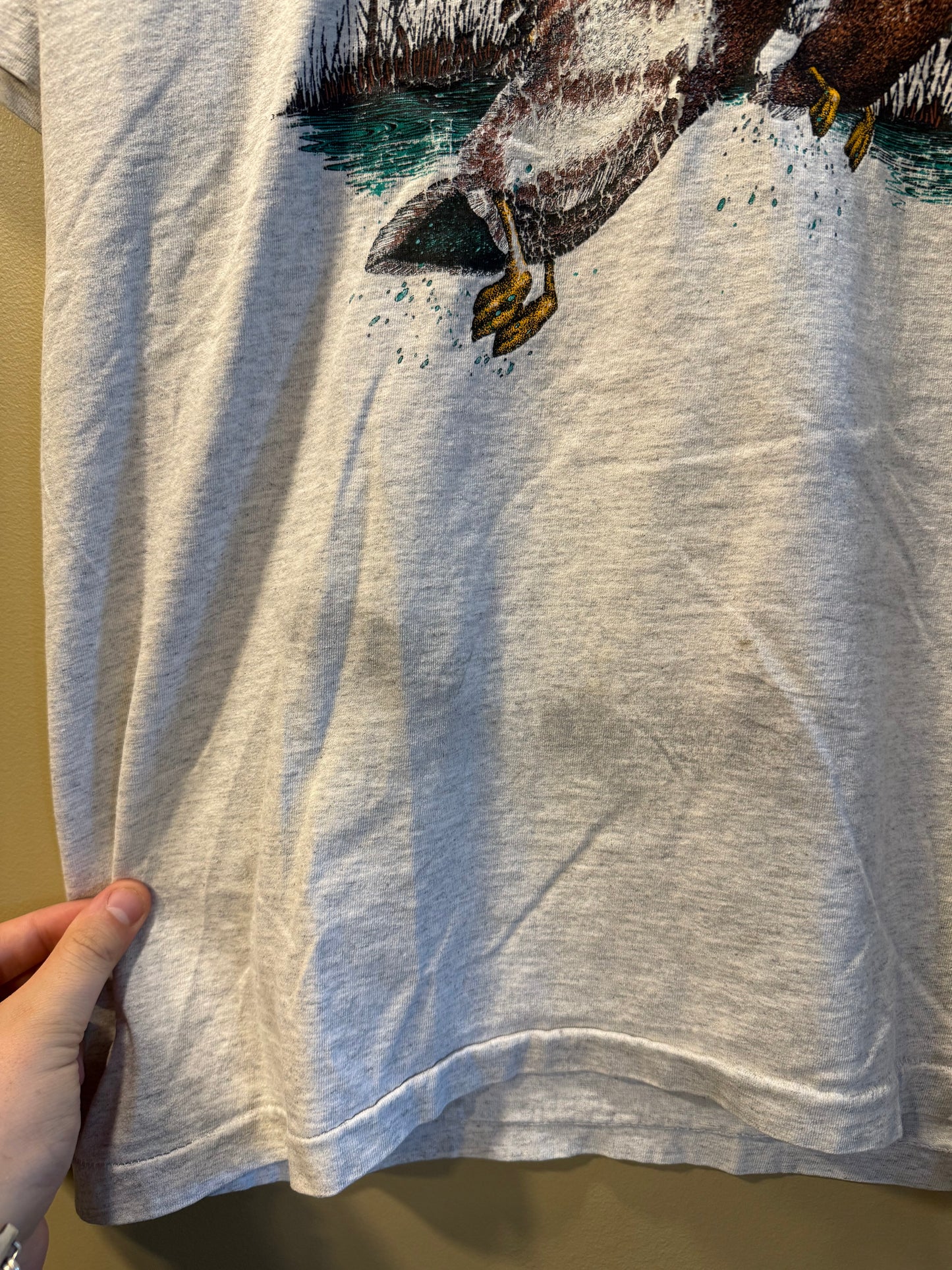 Vintage Ducks Distressed Nature T-Shirt- XL