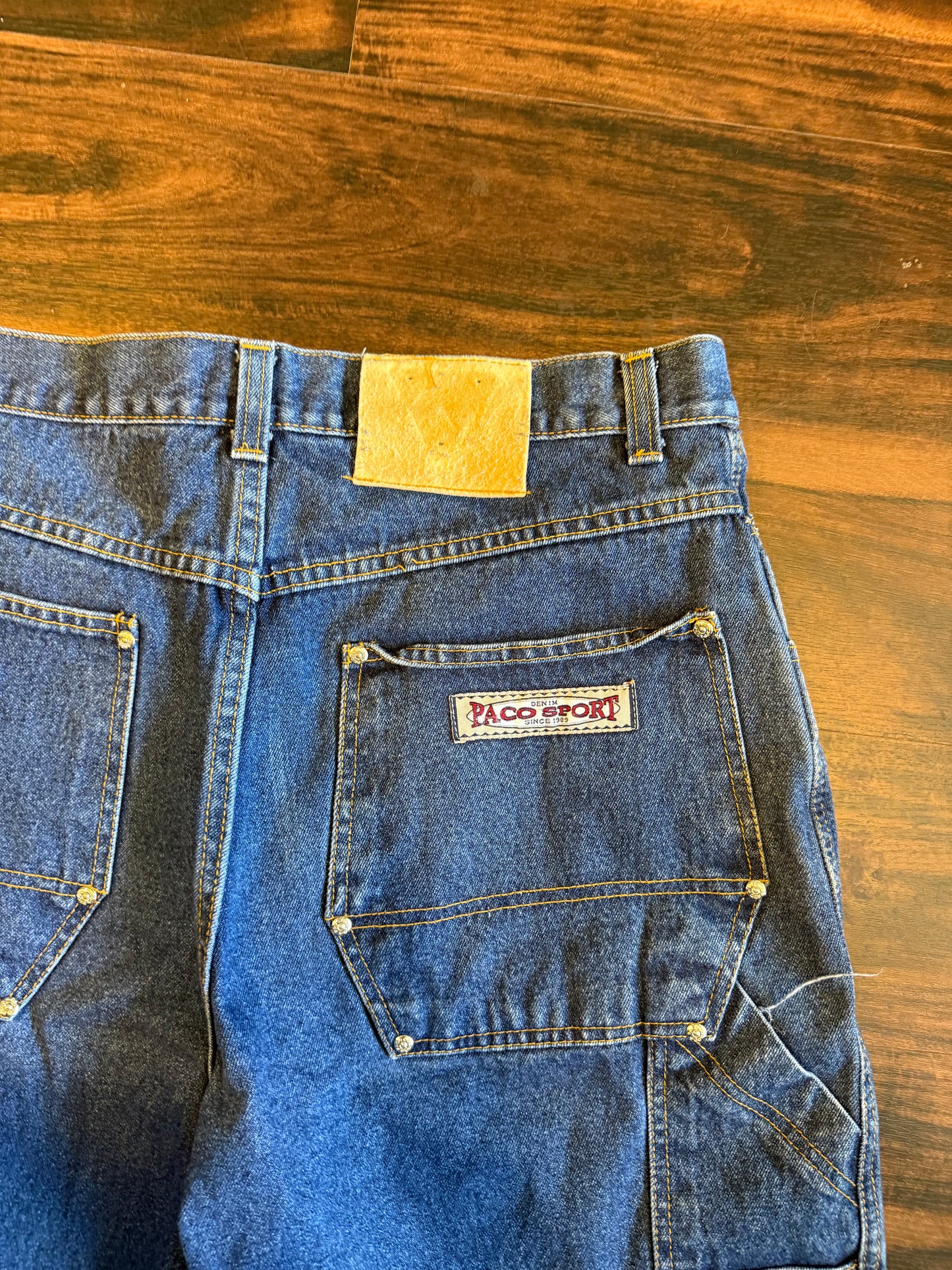 Vintage Paco Sport Studded Carpenter Jean Shorts- 34