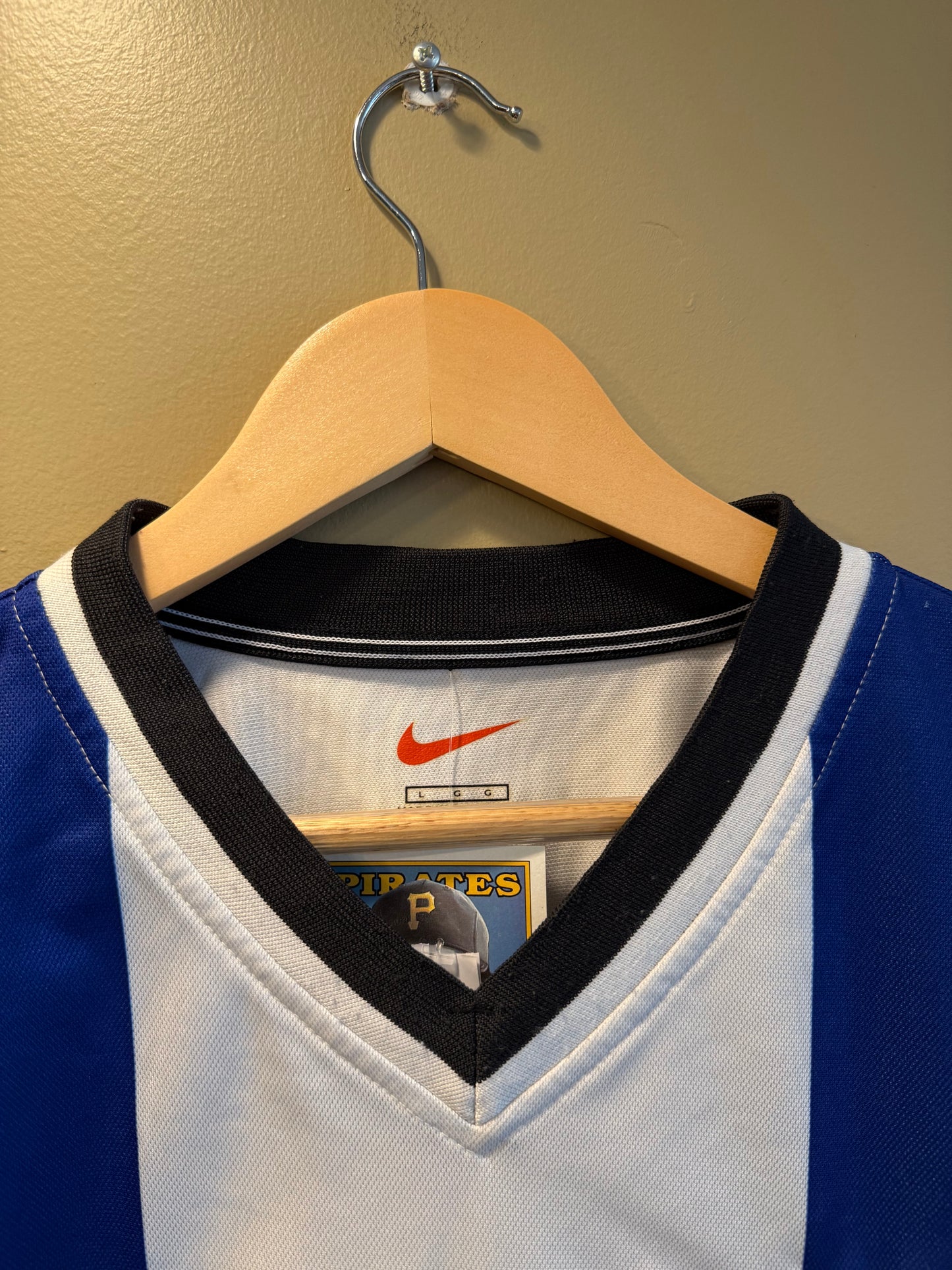 TTT Nike Blue Striped Football Soccer Jersey- L