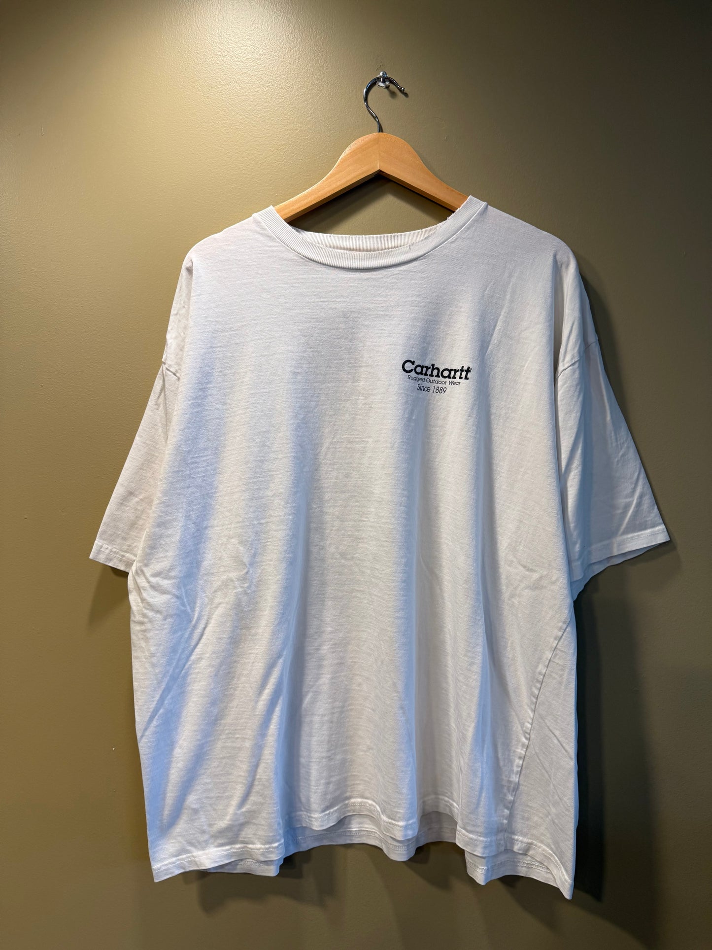 Vintage Carhartt Plain Logo White T-Shirt- XXL