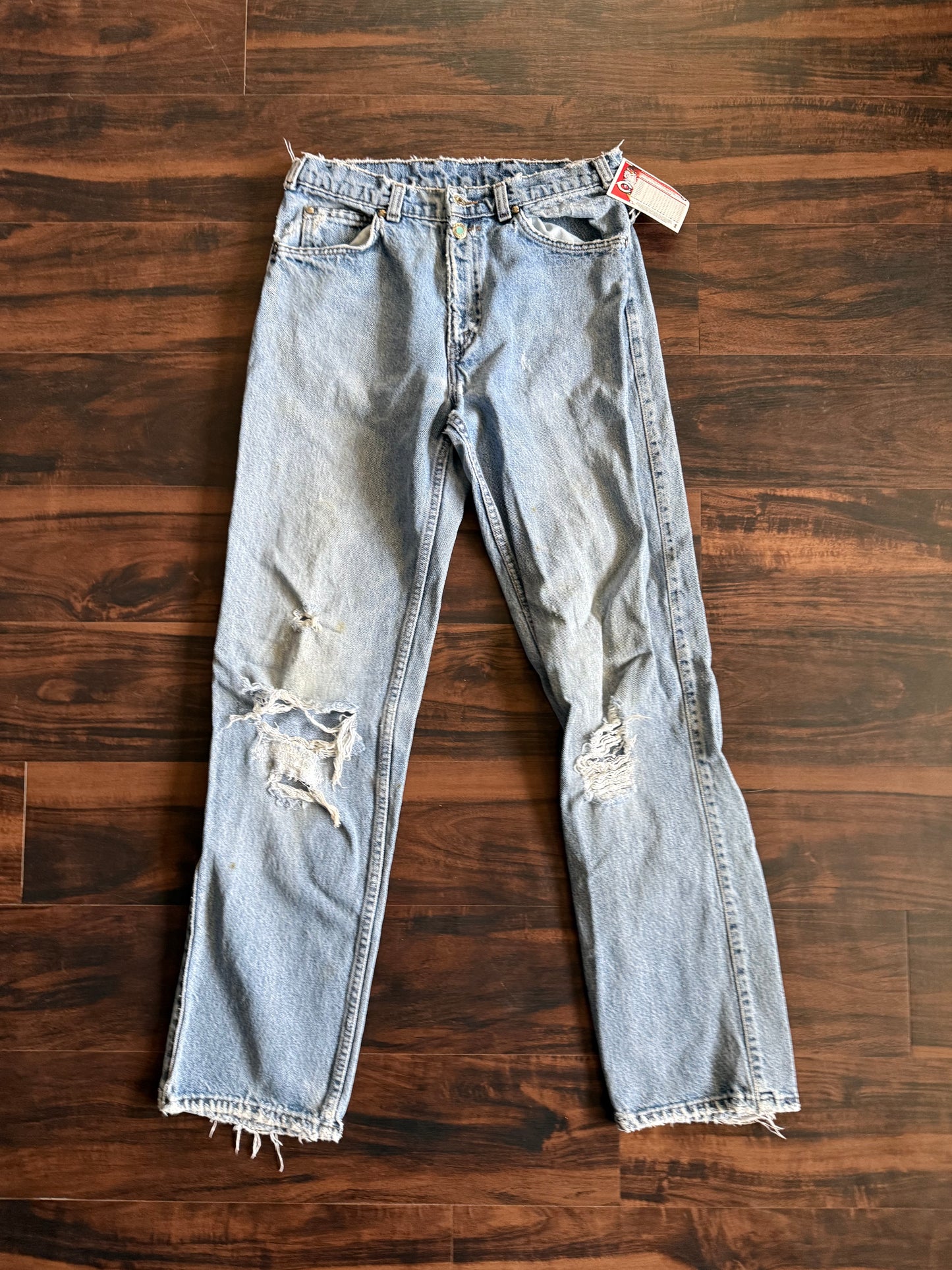 Vintage Levi’s Silver Tab Western Style Distressed Denim Jeans- 30x33
