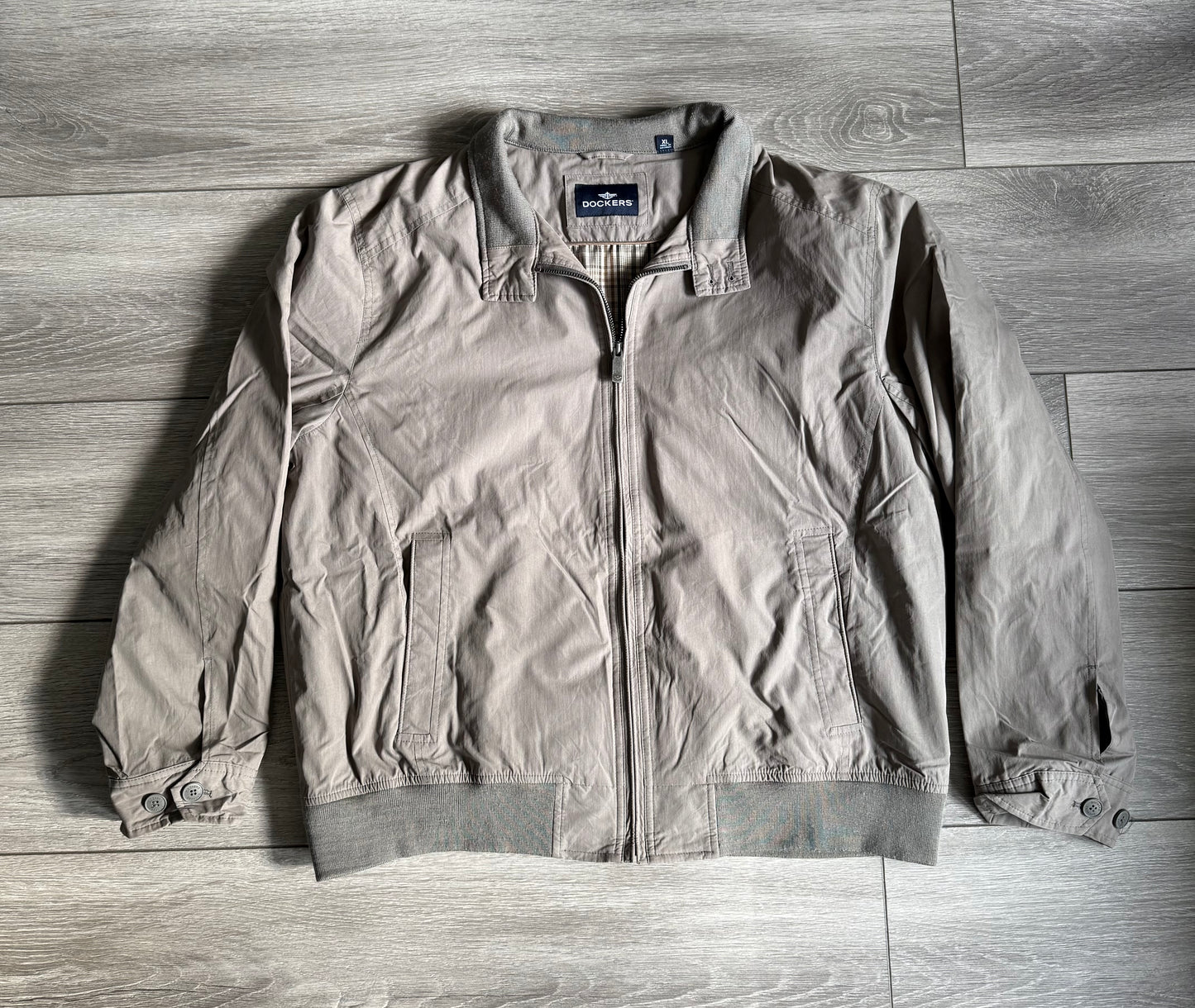 Vintage Dockers Tan Windbreaker Jacket- XL