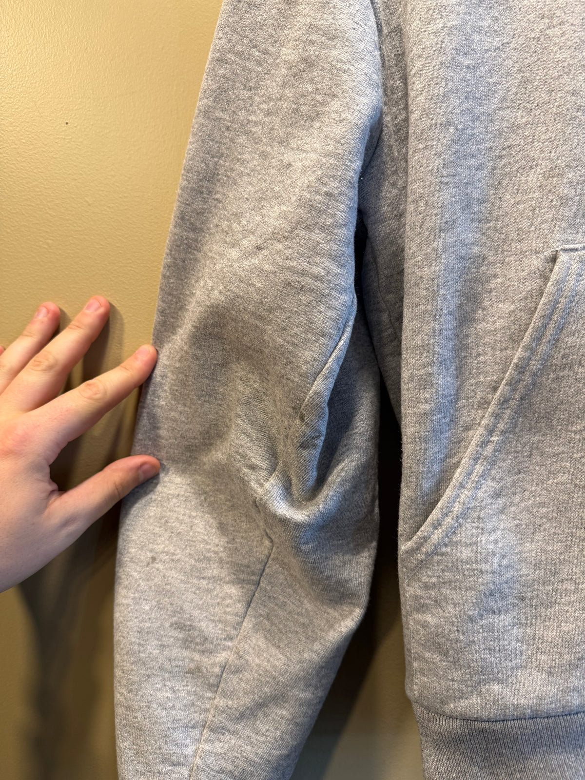 Vintage Carhartt Gray Thermal-Lined Zip-Up Hoodie Sweatshirt- M