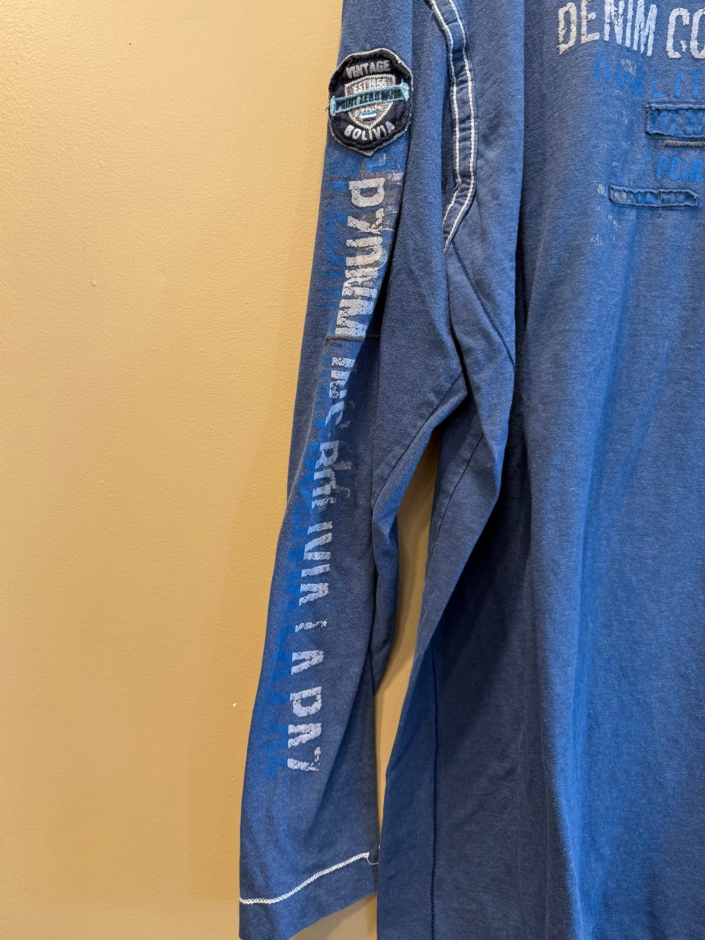 Vintage Y2K Point Zero Blue Artic Long Sleeve T-Shirt- XXL