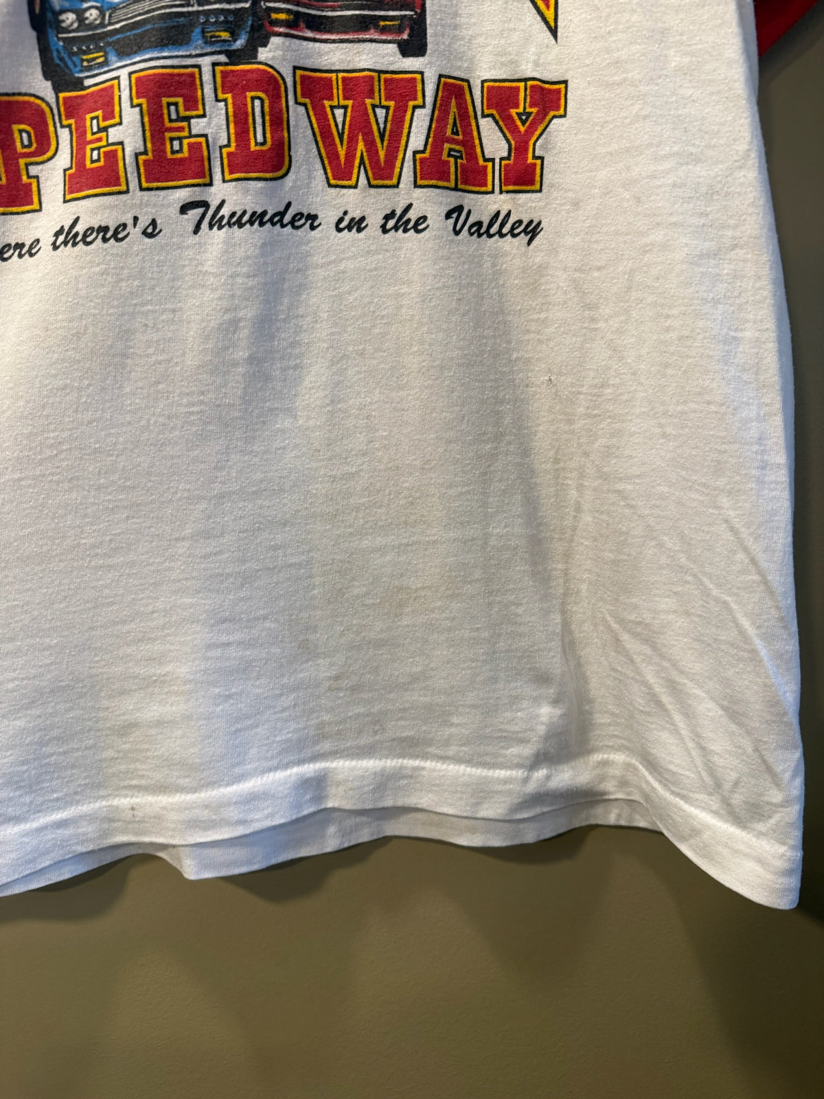 Vintage Cloverleaf Speedway Retro Ringer Tee T-Shirt - XL