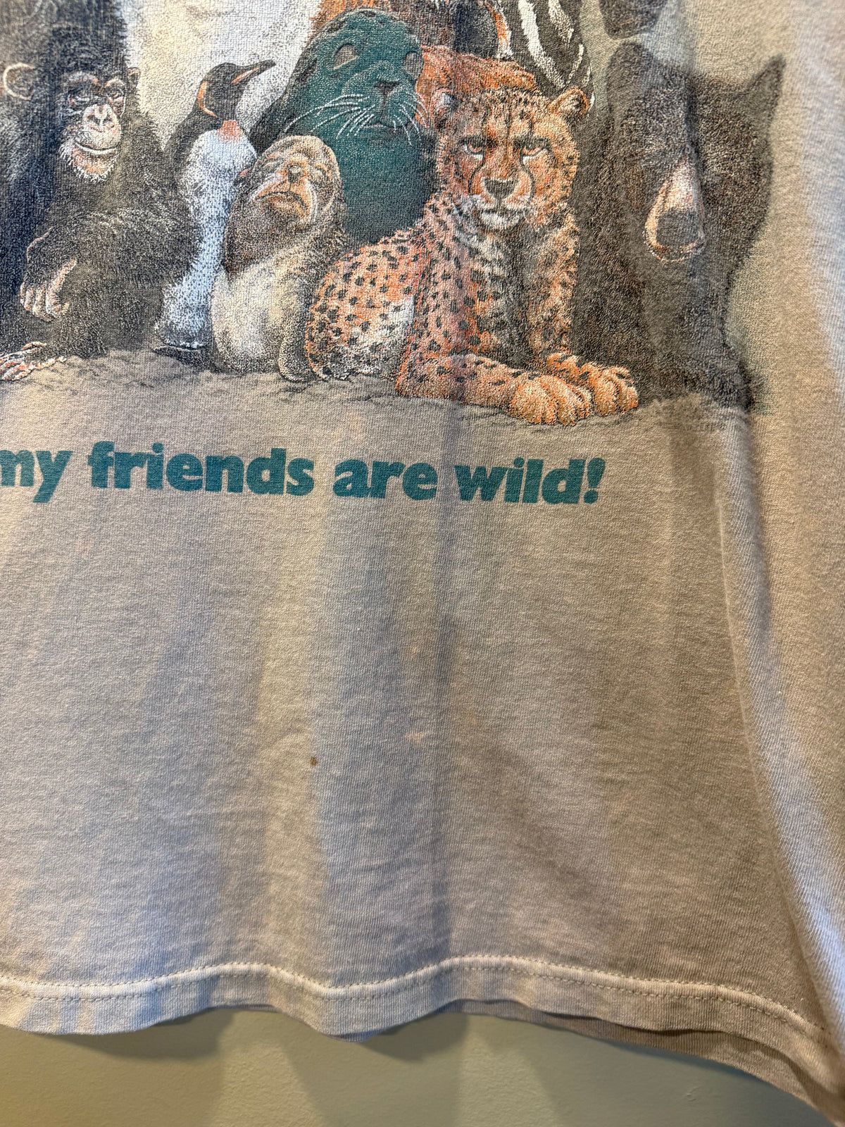Vintage My Friends Are Wild Nature T-Shirt- L