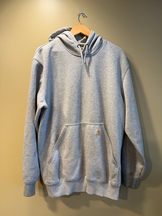 Vintage Y2K Carhartt Gray Faded & Distressed Hoodie Sweatshirt- XL
