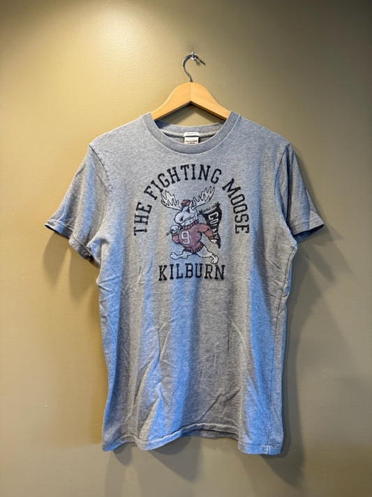Vintage Y2K Abercrombie & Fitch Kilburn The Fighting Moose Fitted T-Shirt - L