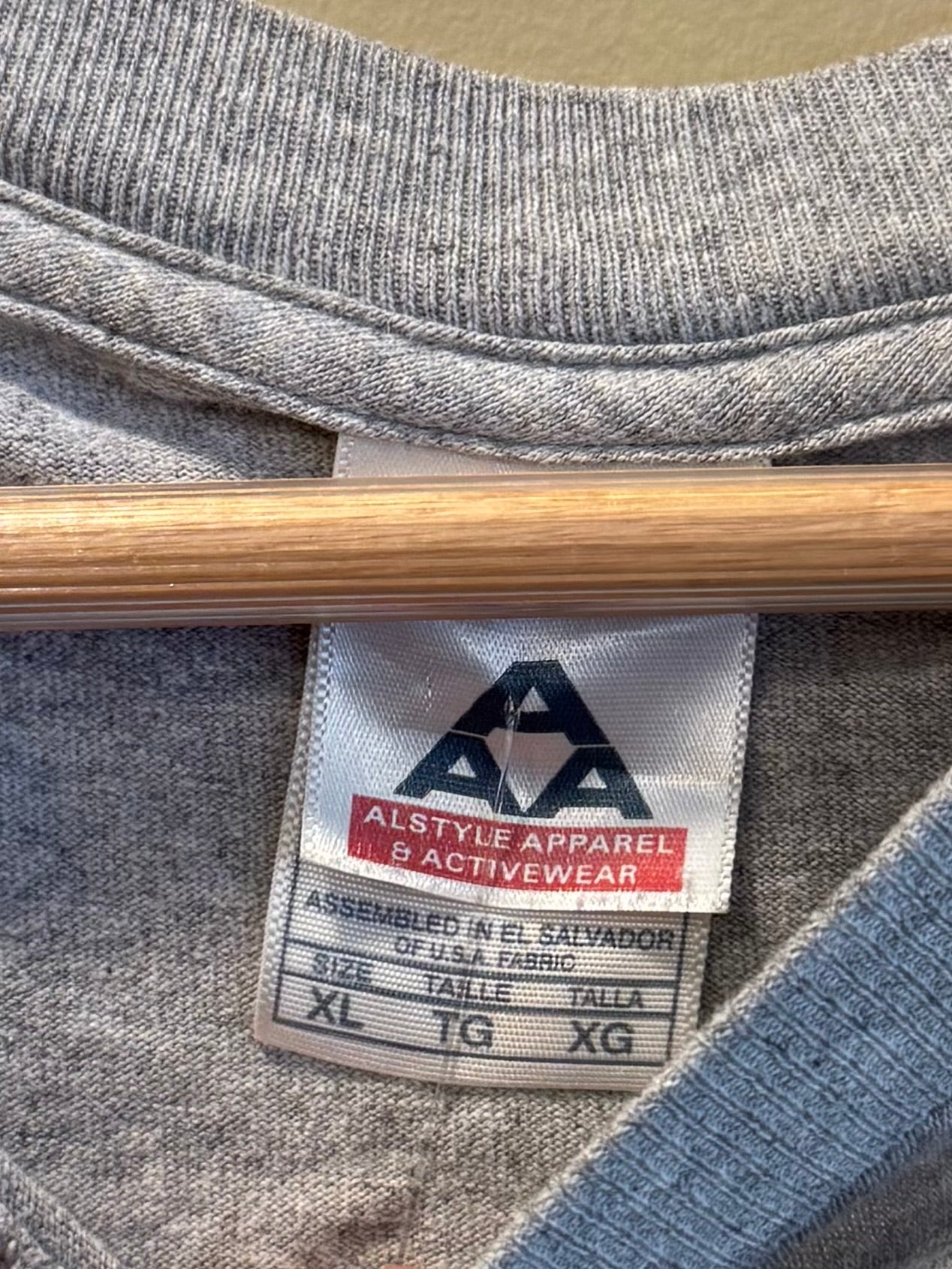 Vintage USA Flag Gray T-Shirt- XL