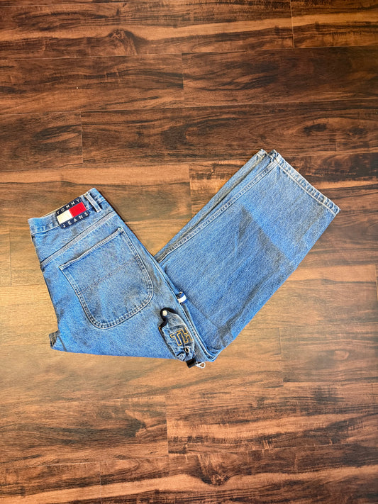 Vintage Tommy Hilfiger Streetwear Carpenter Denim Jeans- 34x32