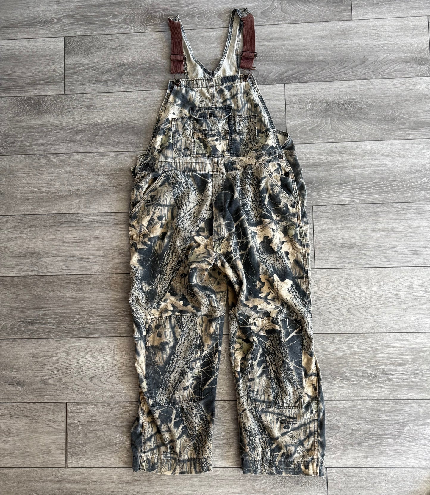 Vintage Red Head Real Tree Camouflage Overalls- 38x30