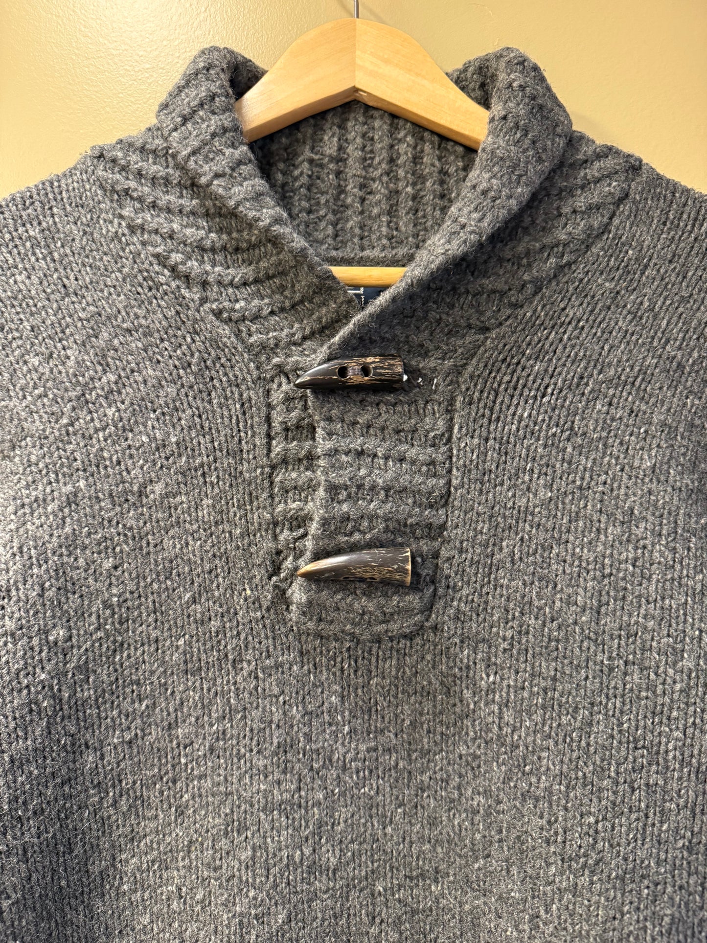 Vintage Polo Ralph Lauren Wool Clasp Collared Sweater- M