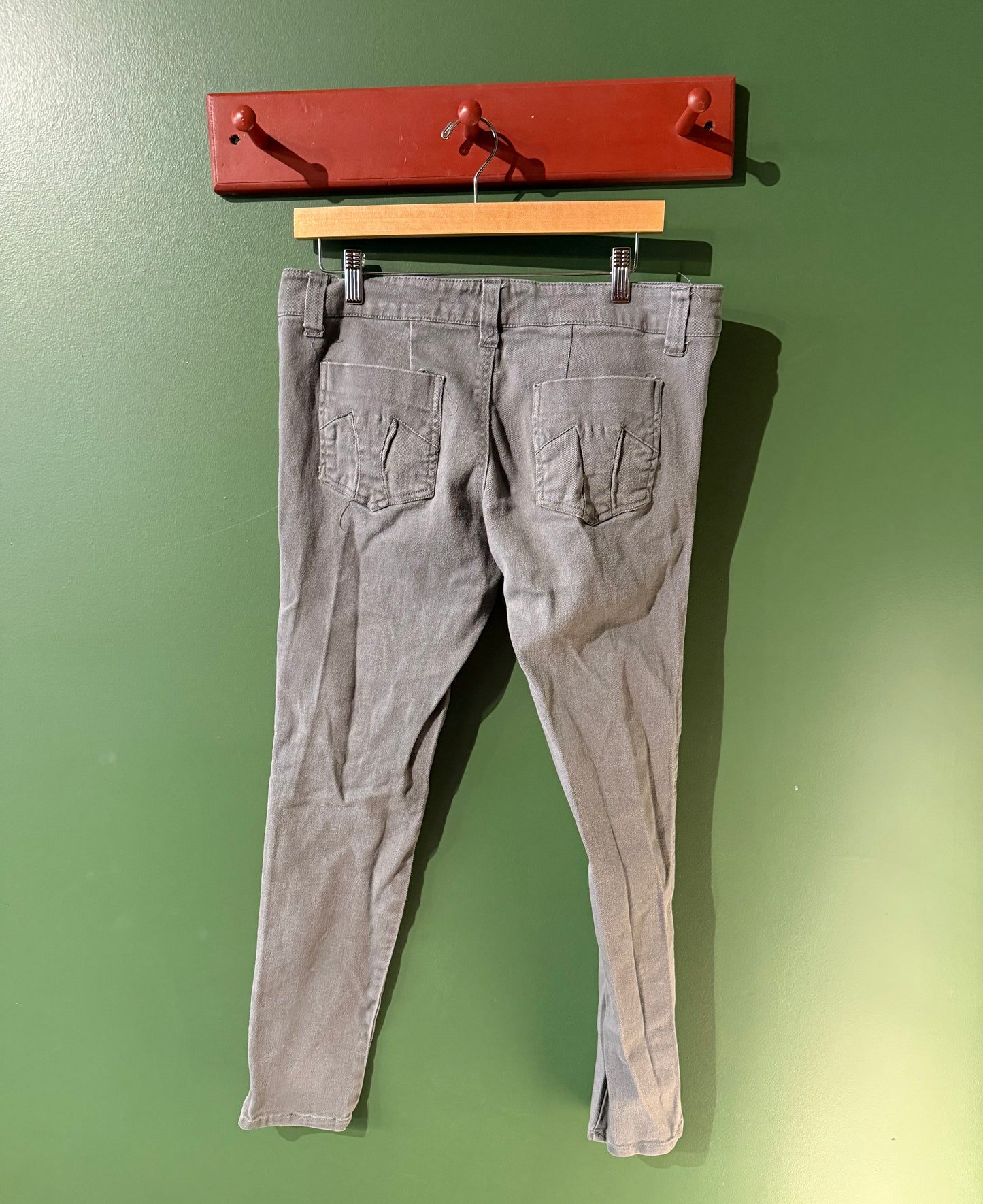 Vintage Tripp NYC Gray Skinny Button Fly Denim Jeans- 34x31