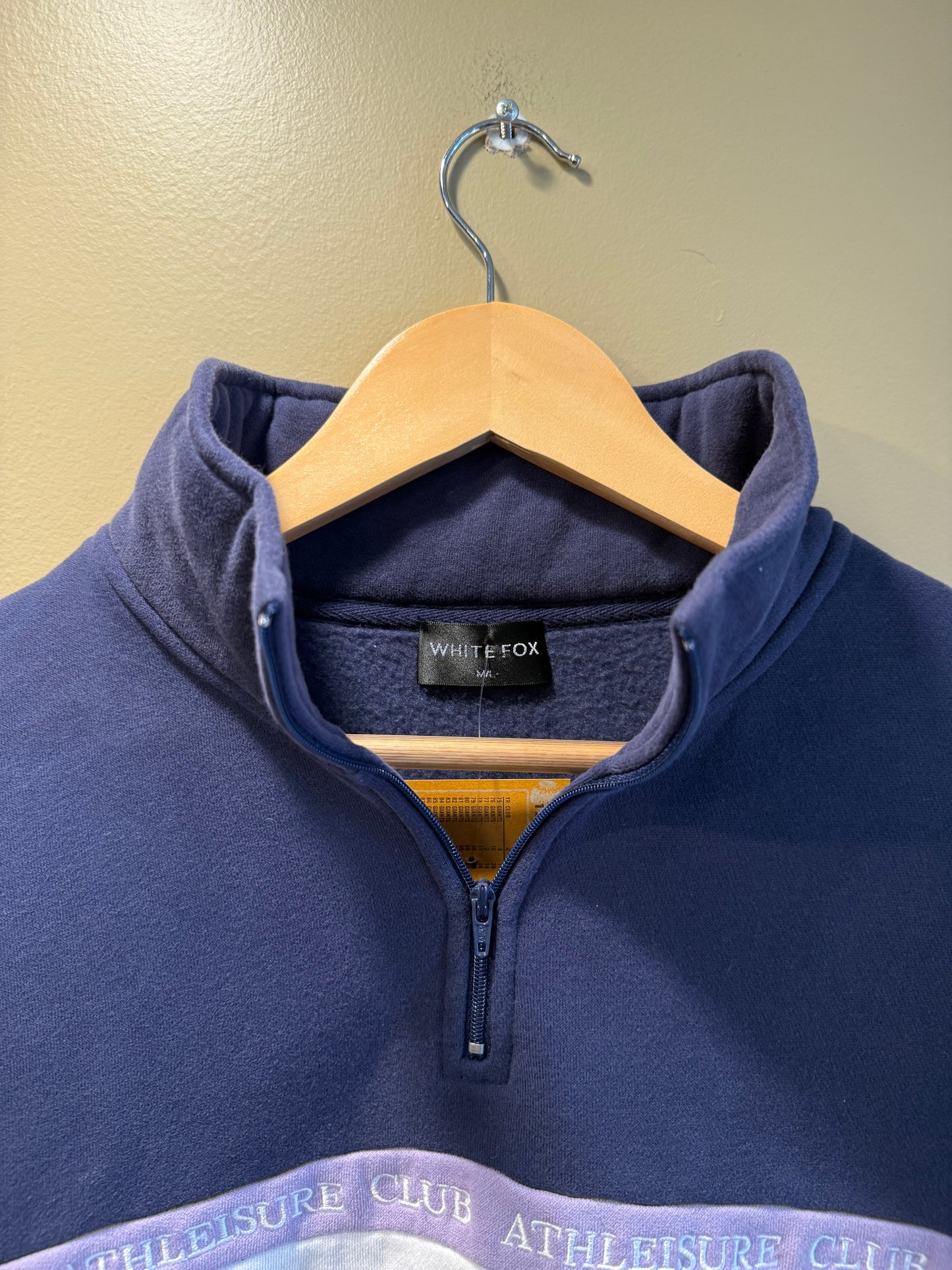 White Fox Athleisure Club Quarter-Zip Women’s Sweatshirt- M