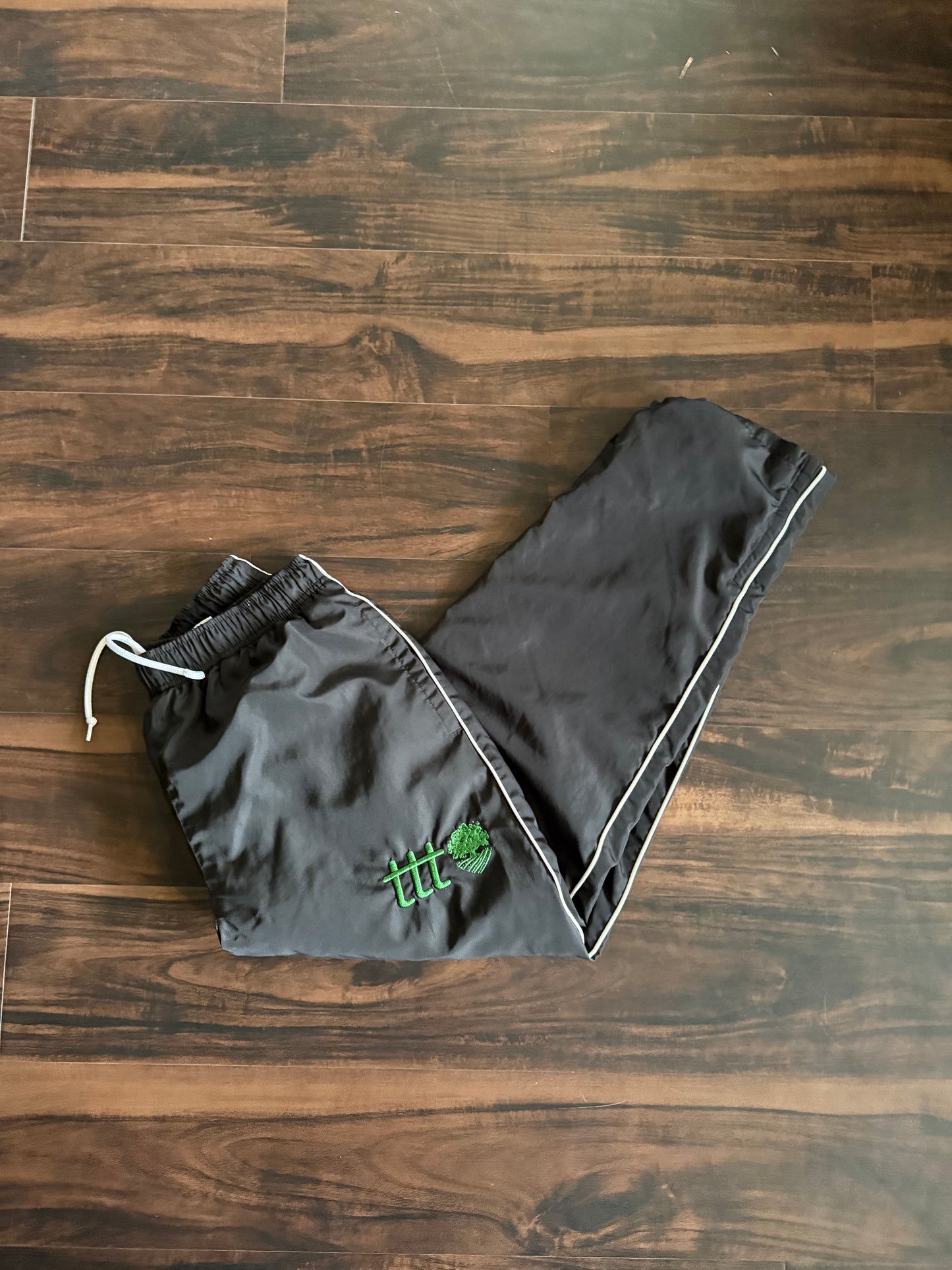 The Thrifting Tree Black Track Pants- S