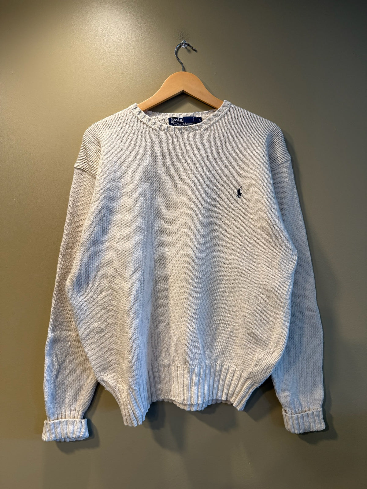 Vintage Polo Ralph Lauren Cream Sweater - L