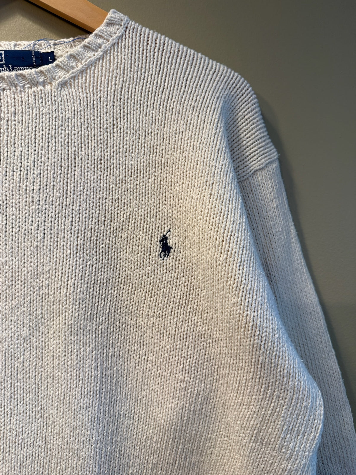 Vintage Polo Ralph Lauren Cream Sweater - L