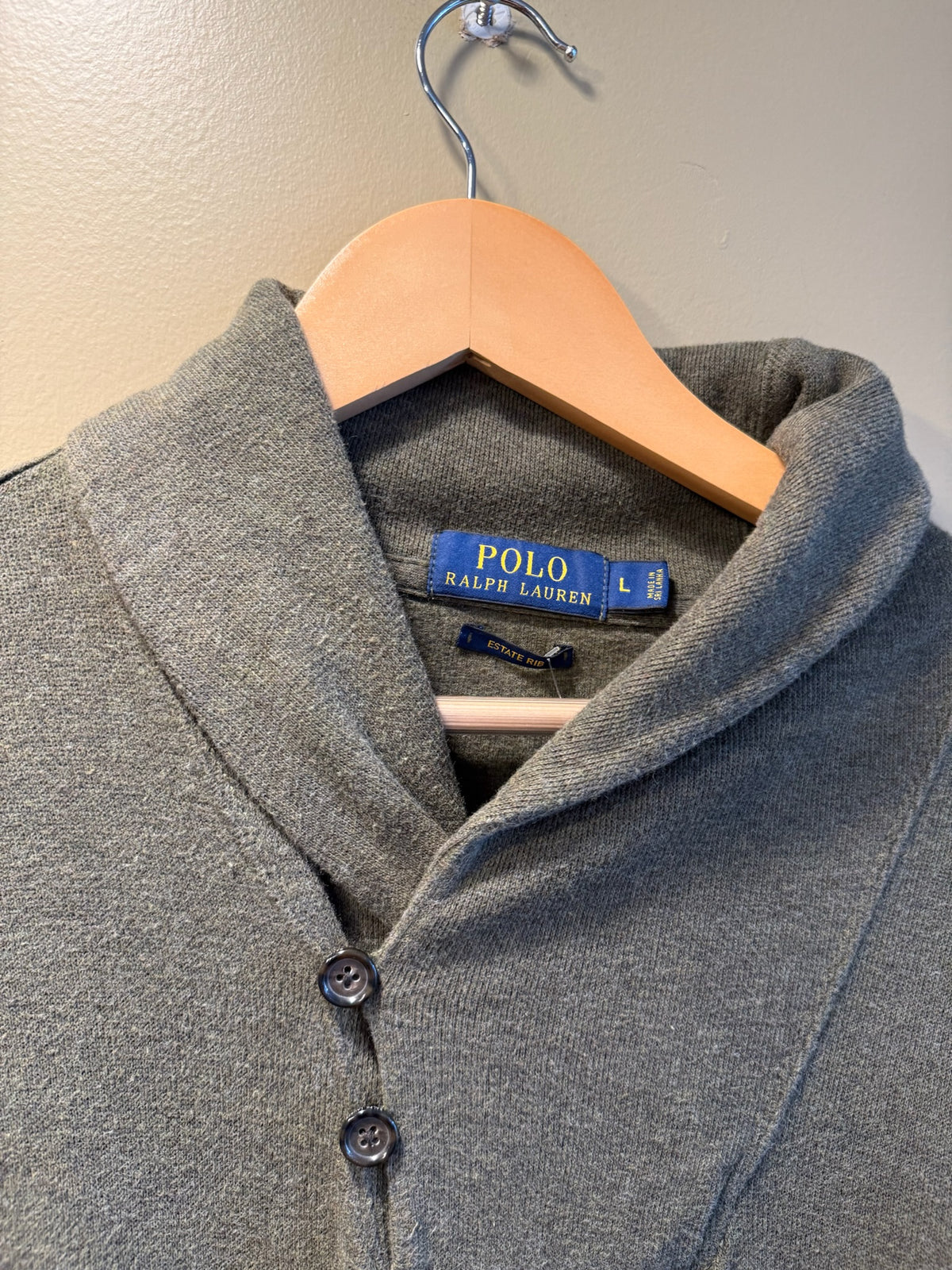 Vintage Polo Ralph Lauren Button Scarf Sweater - L