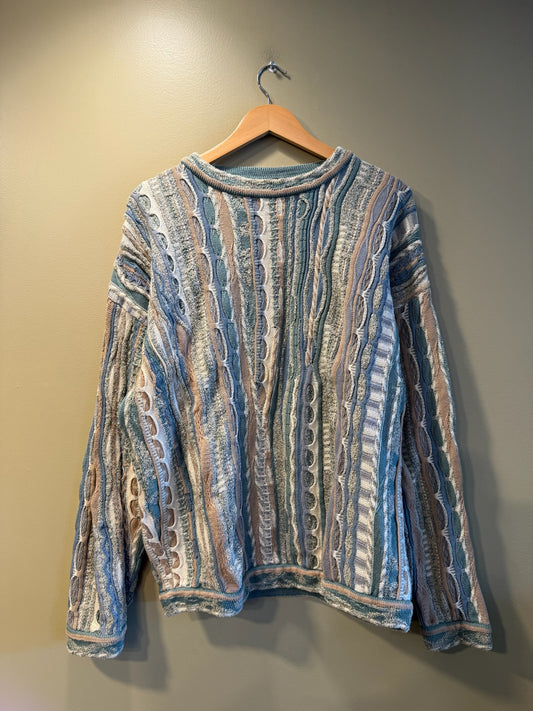 Vintage Tosani Coogi Style 3D Knit Sweater - XL