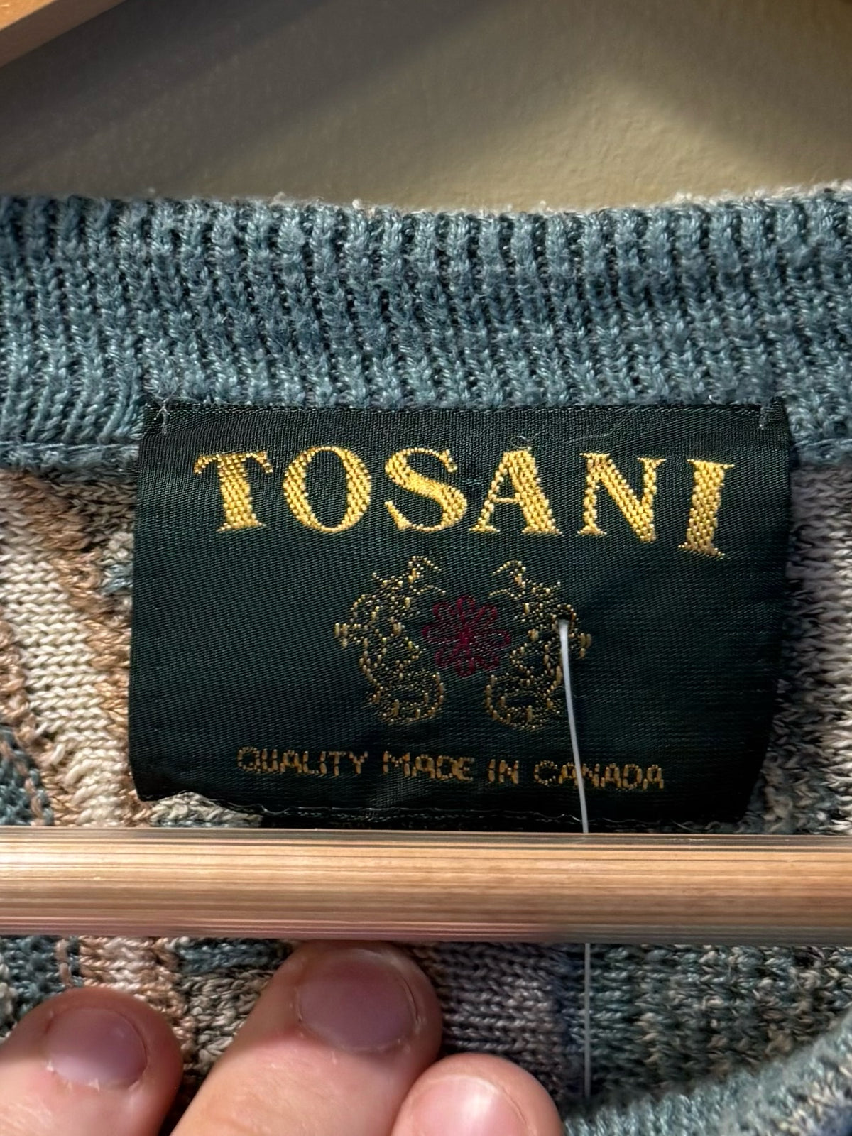 Vintage Tosani Coogi Style 3D Knit Sweater - XL